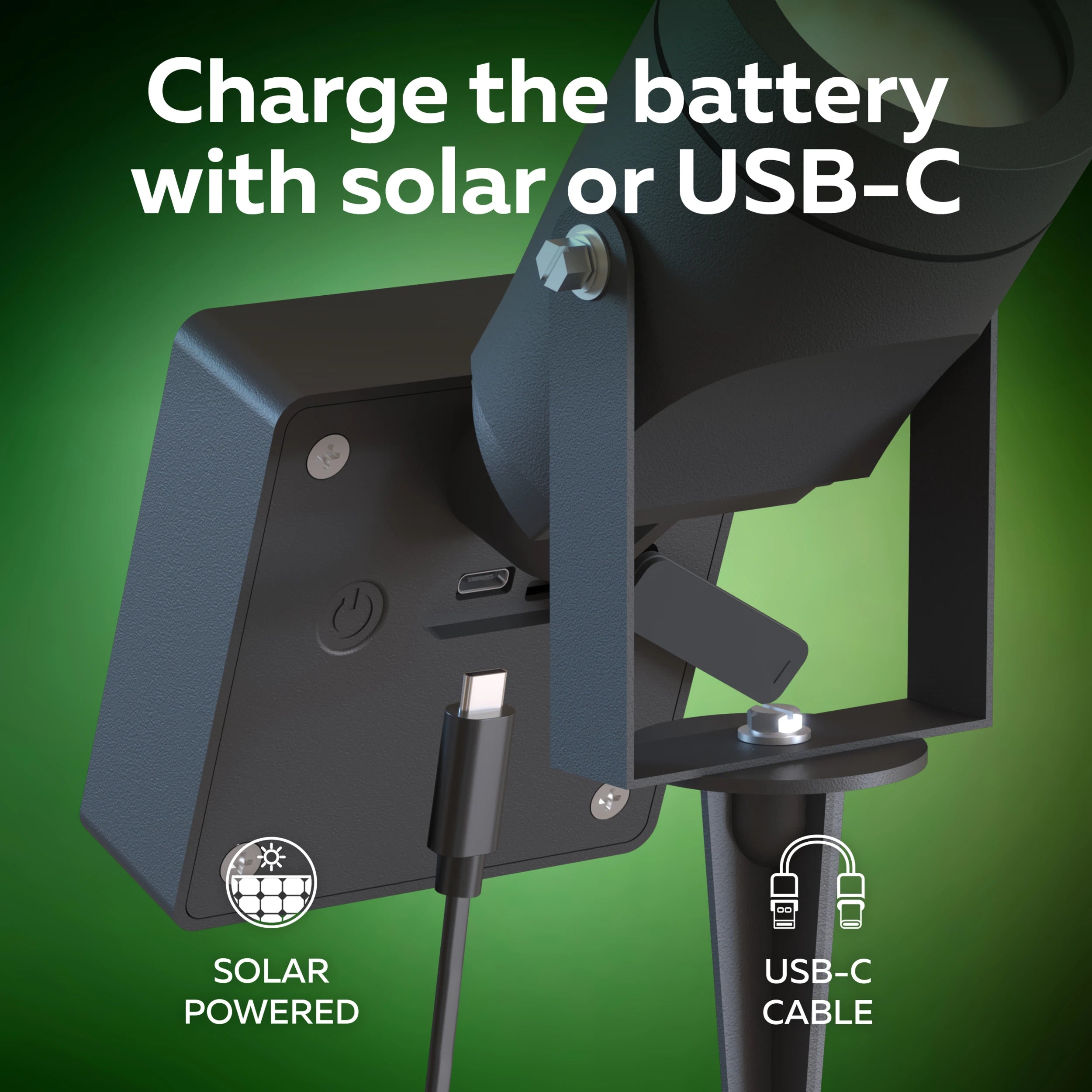 calex-cesena-spot-solaire-rechargeable-noir-blanc-chaud-2700k-ext-rieur image 7