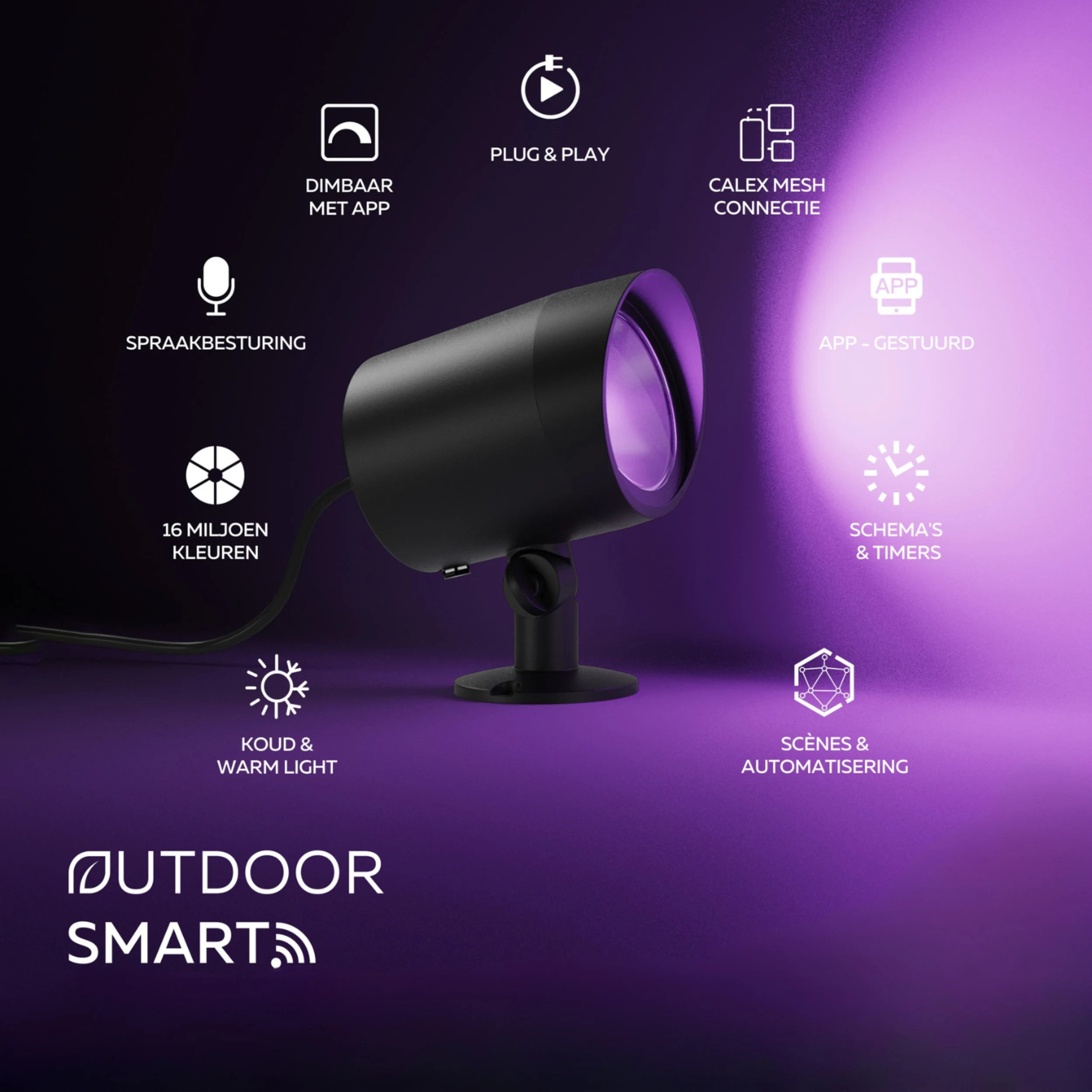 calex-smart-spot-ext-rieur-rgb-cct-noir image 3