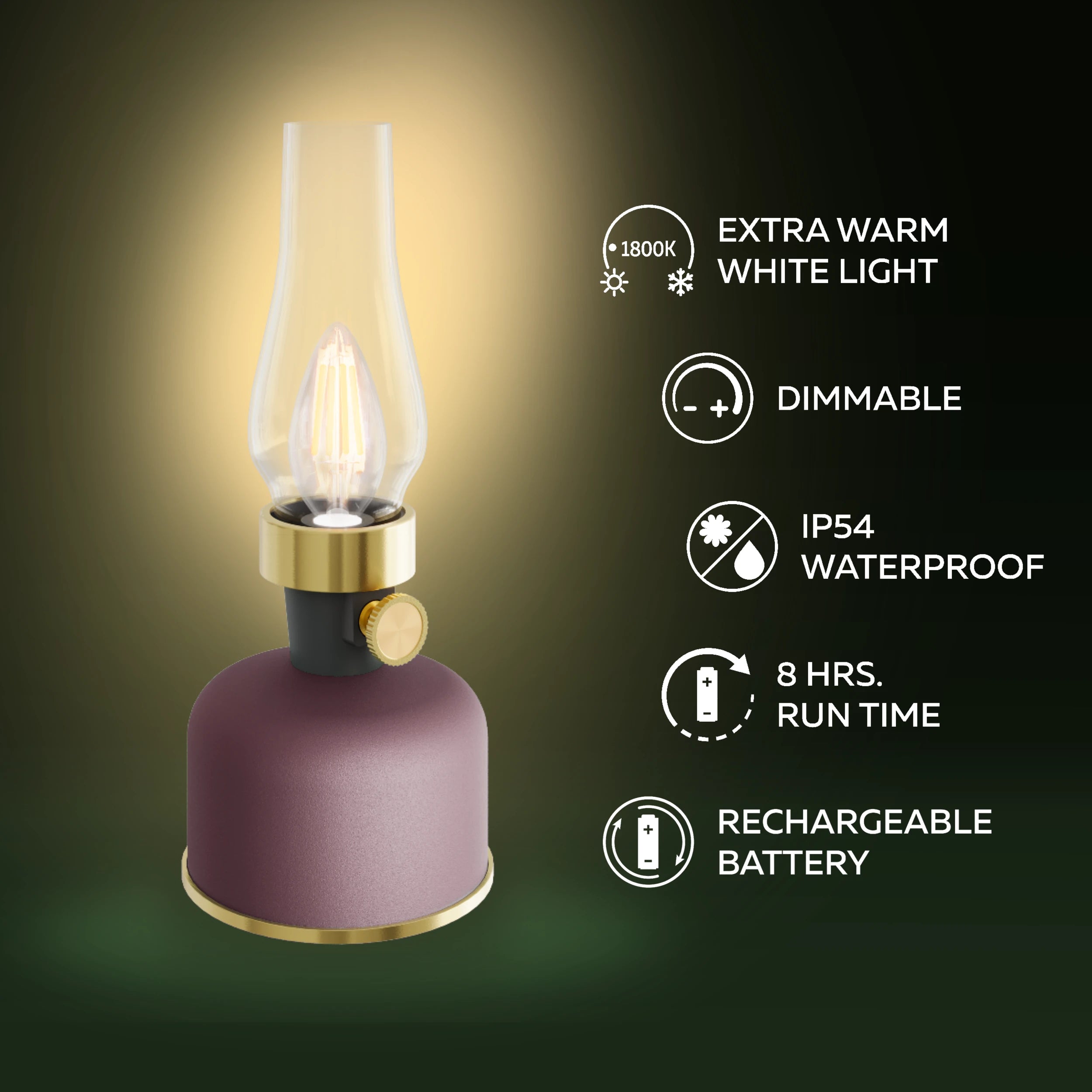 calex-lavinio-lampe-de-table-led-earth-rose-1800k image 2