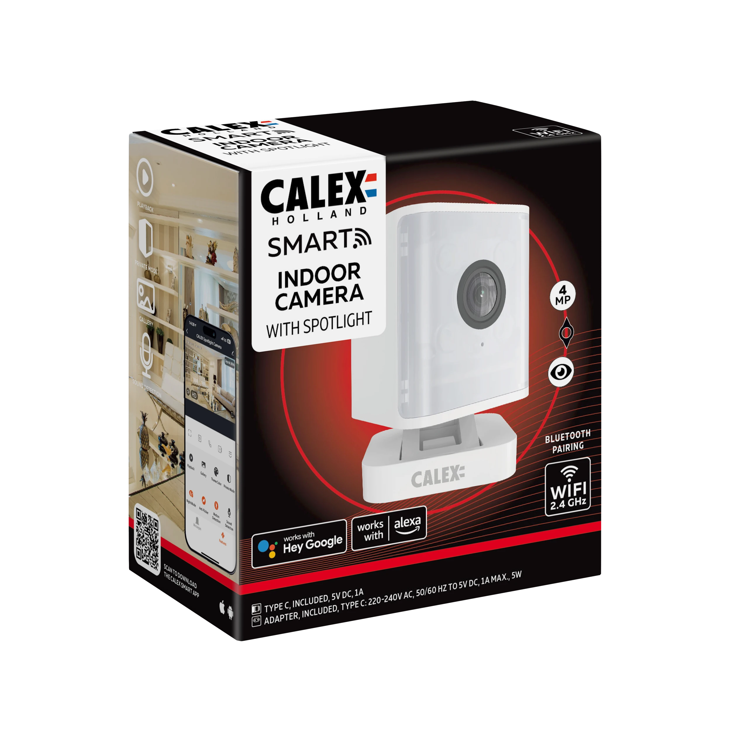 calex-cube-cam-ra-int-rieure-connect-e-4mp-blanc-full-hd image 2