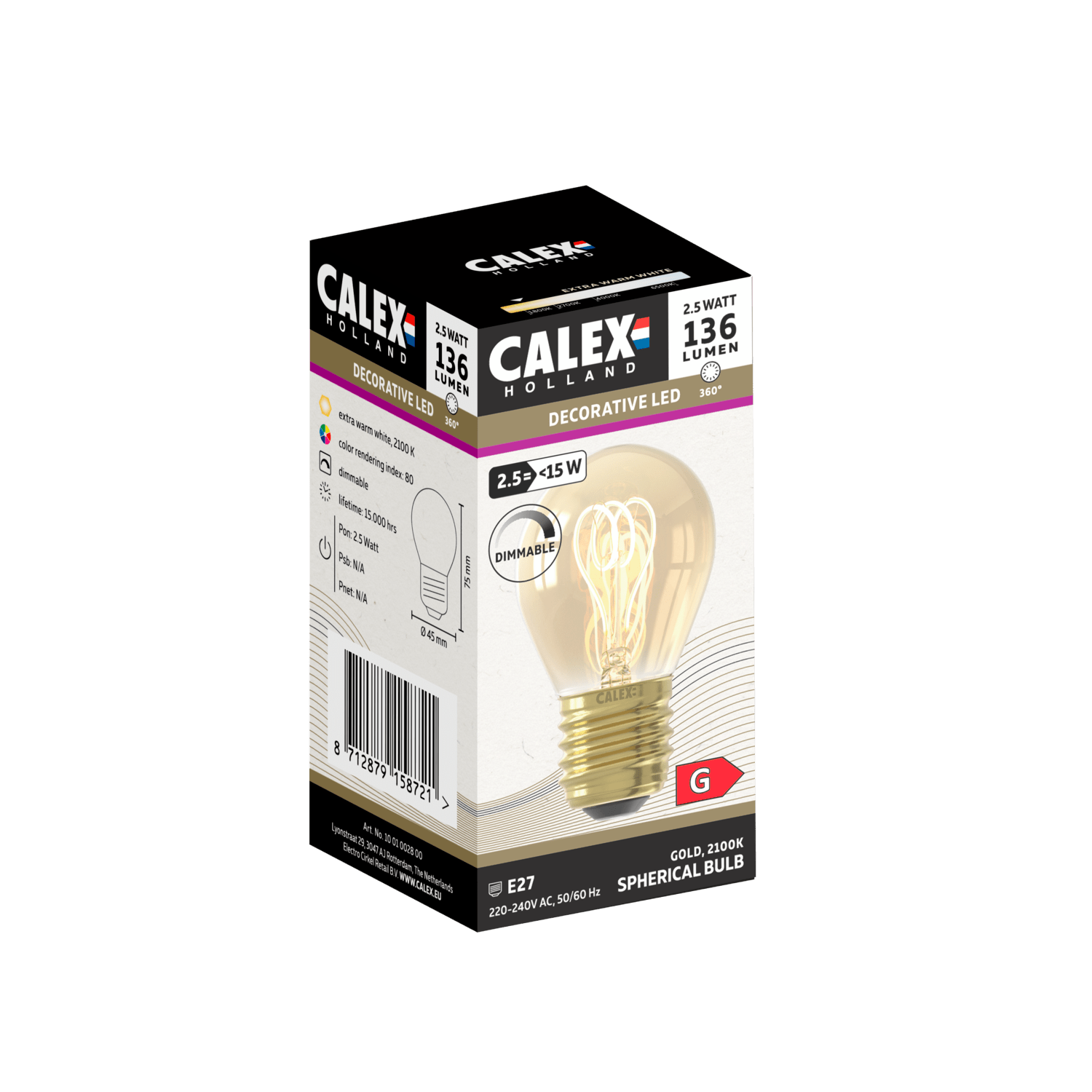 calex-lampe-led-filament-spirale-e27-p45-verre-or image 2