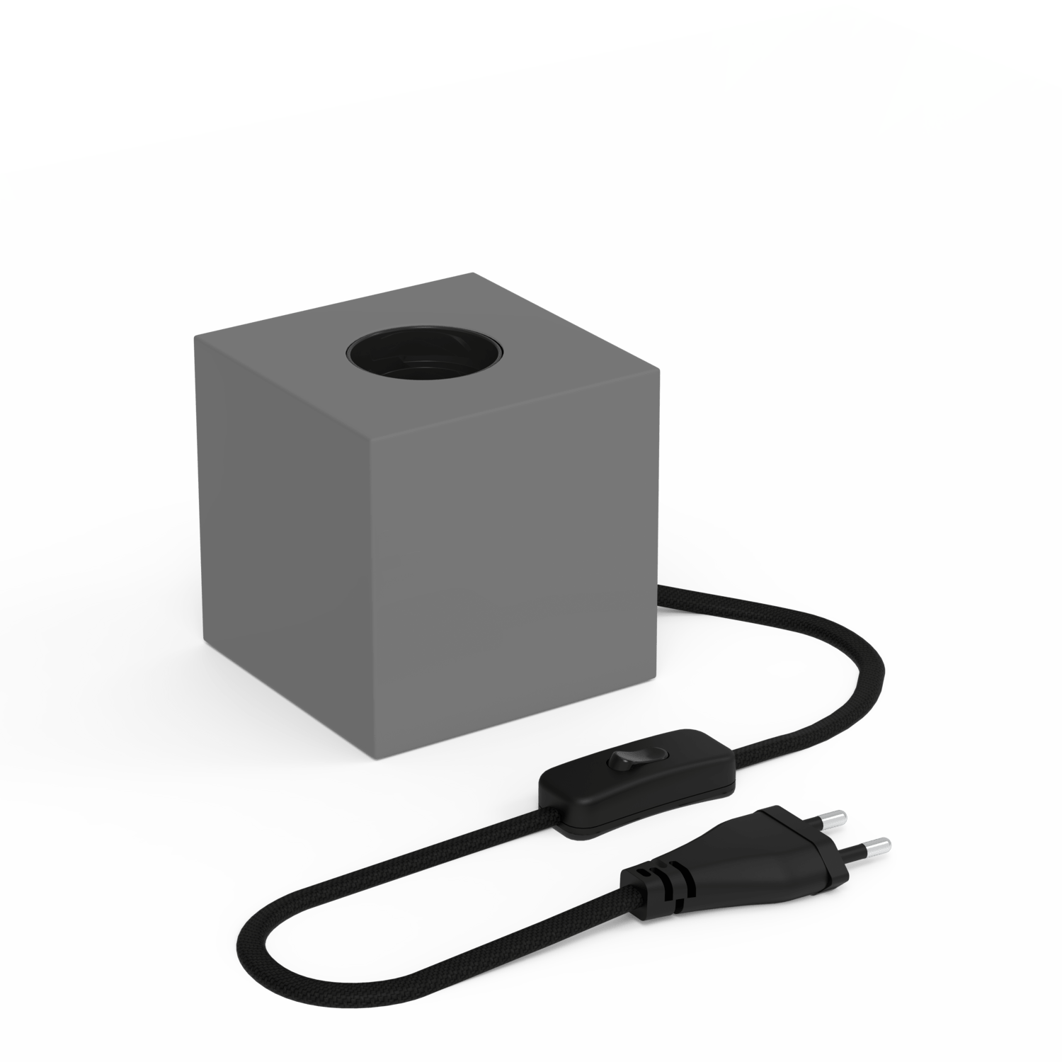 calex-lampe-de-table-square-e27-grise-sans-ampoule image 1