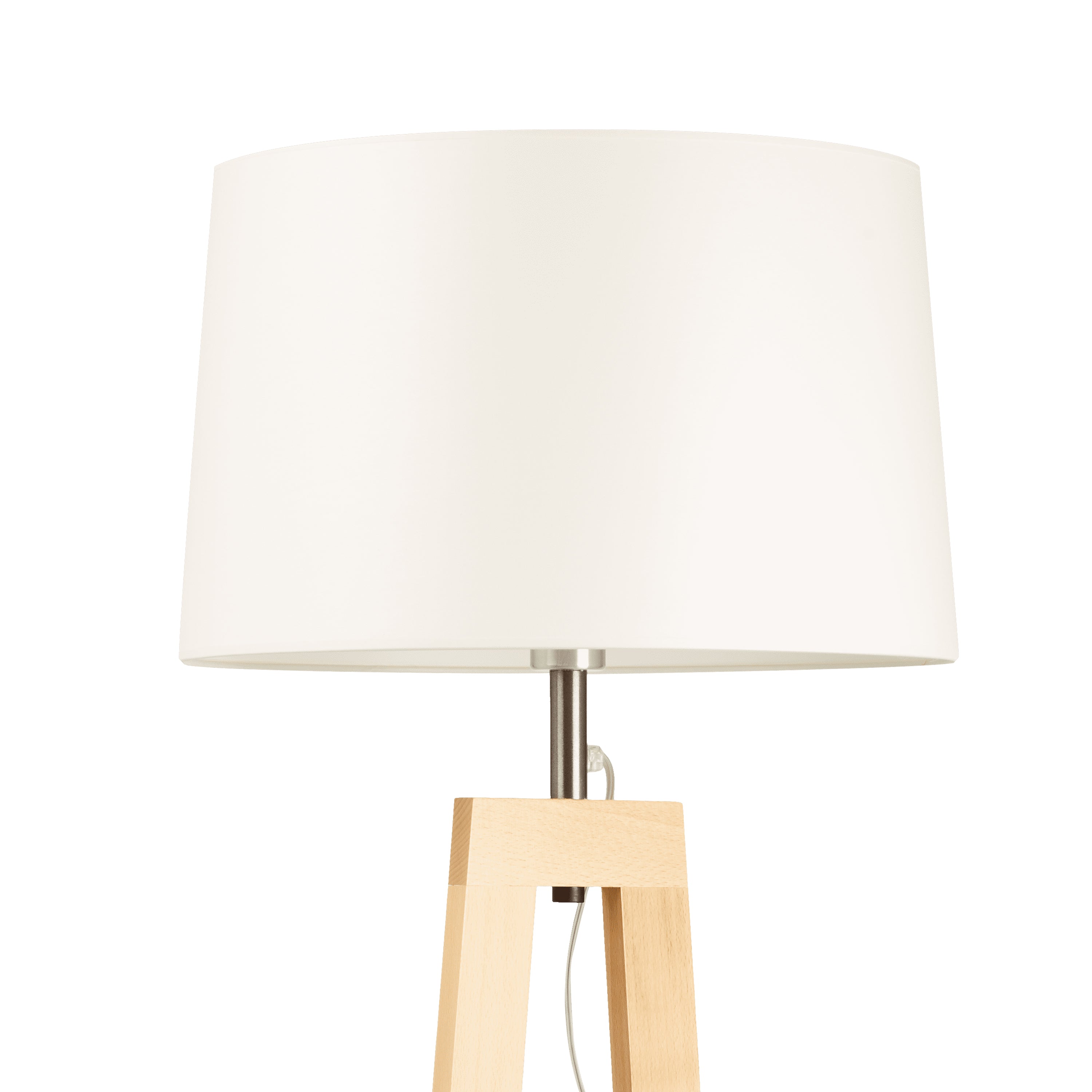aluminor-abat-jour-tissu-blanc-45-cm-pour-lampadaire-sacha-ls-e27 image 1