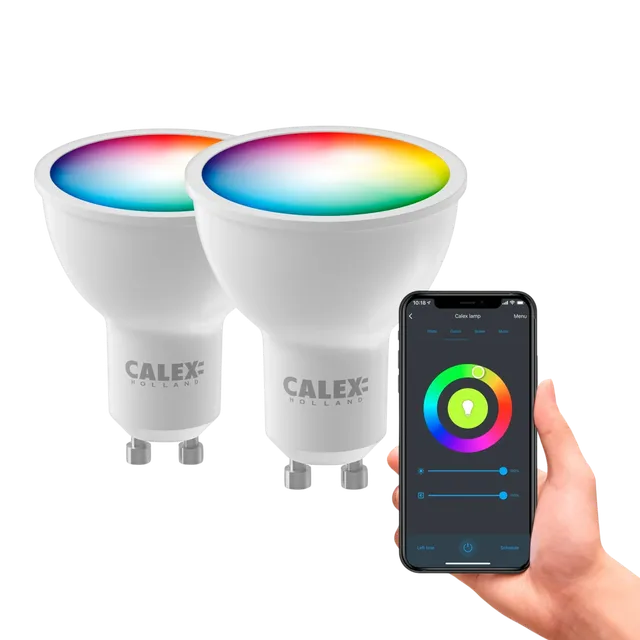 calex-halo-smart-ampoules-led-lot-de-2-gu10-rgb-cct image 1