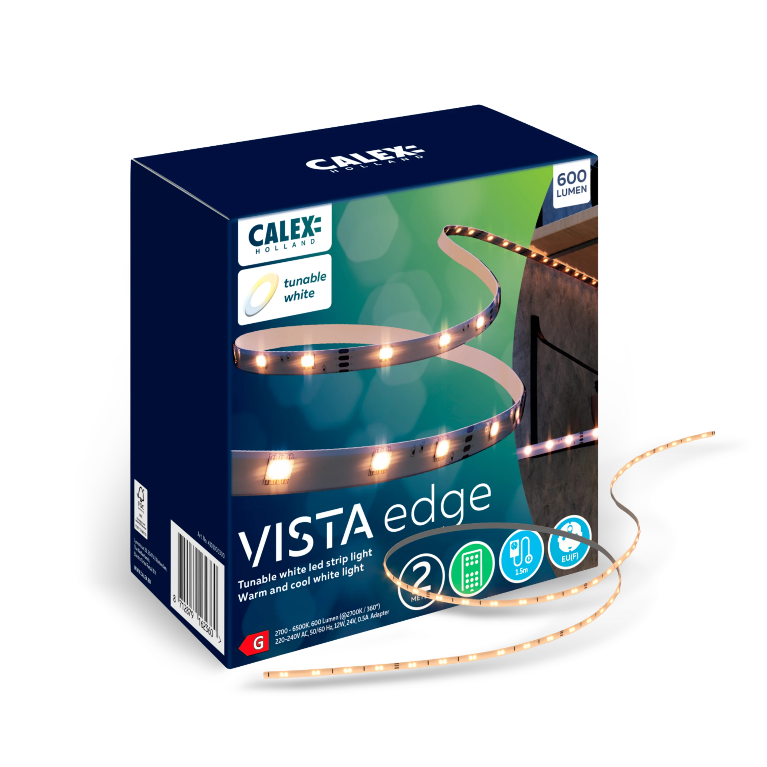 calex-ruban-led-2m-cct-2700k-6500k-600lm-12w image 1