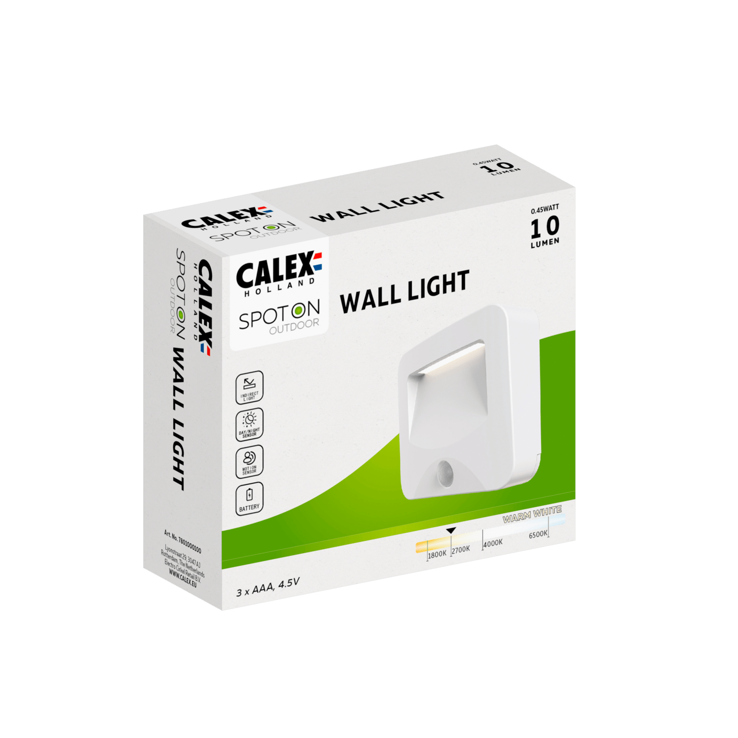 calex-spot-on-lampe-ext-rieure-d-tecteur-mouvement-blanc image 2