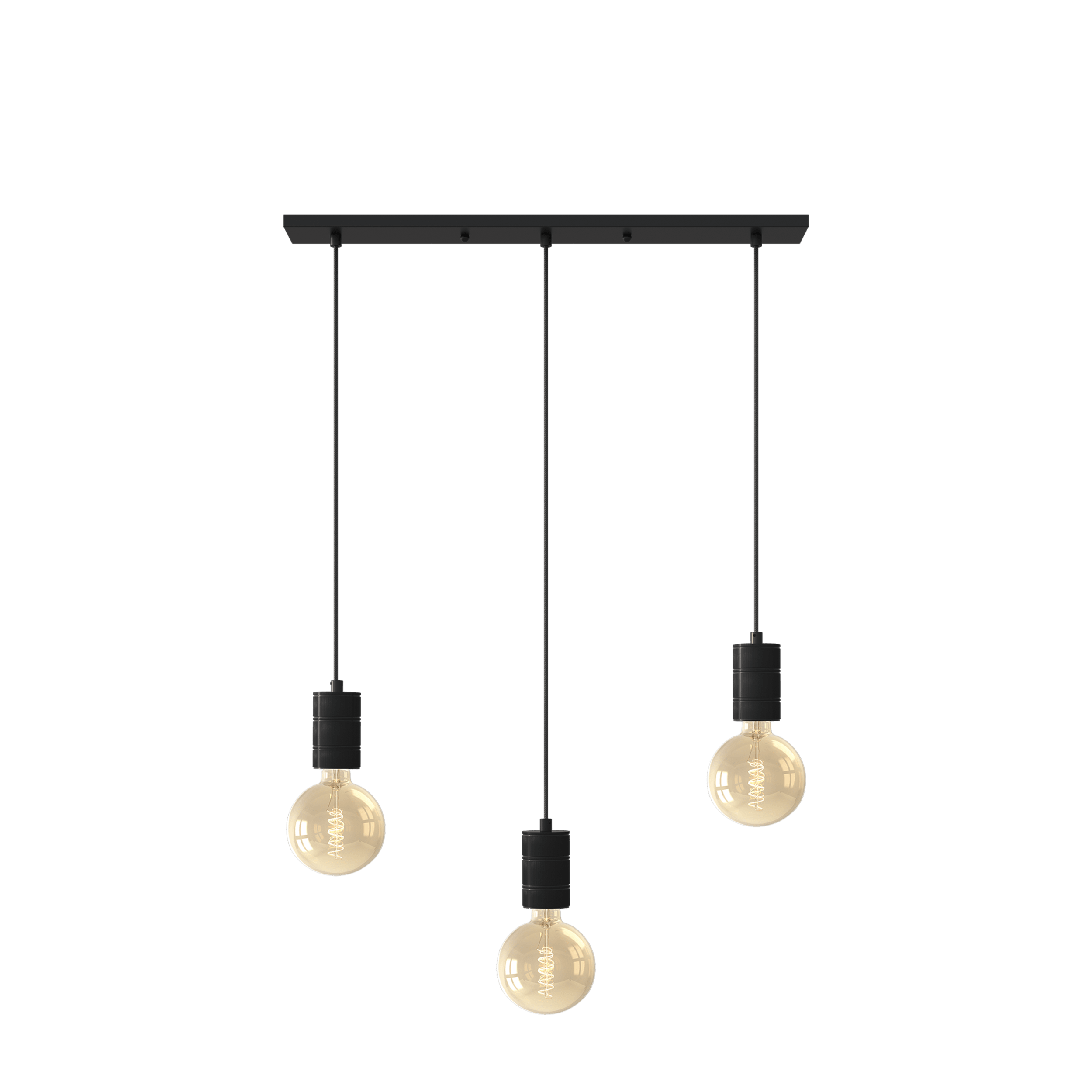 calex-crown-suspension-luminaire-3x-e27-noir image 1