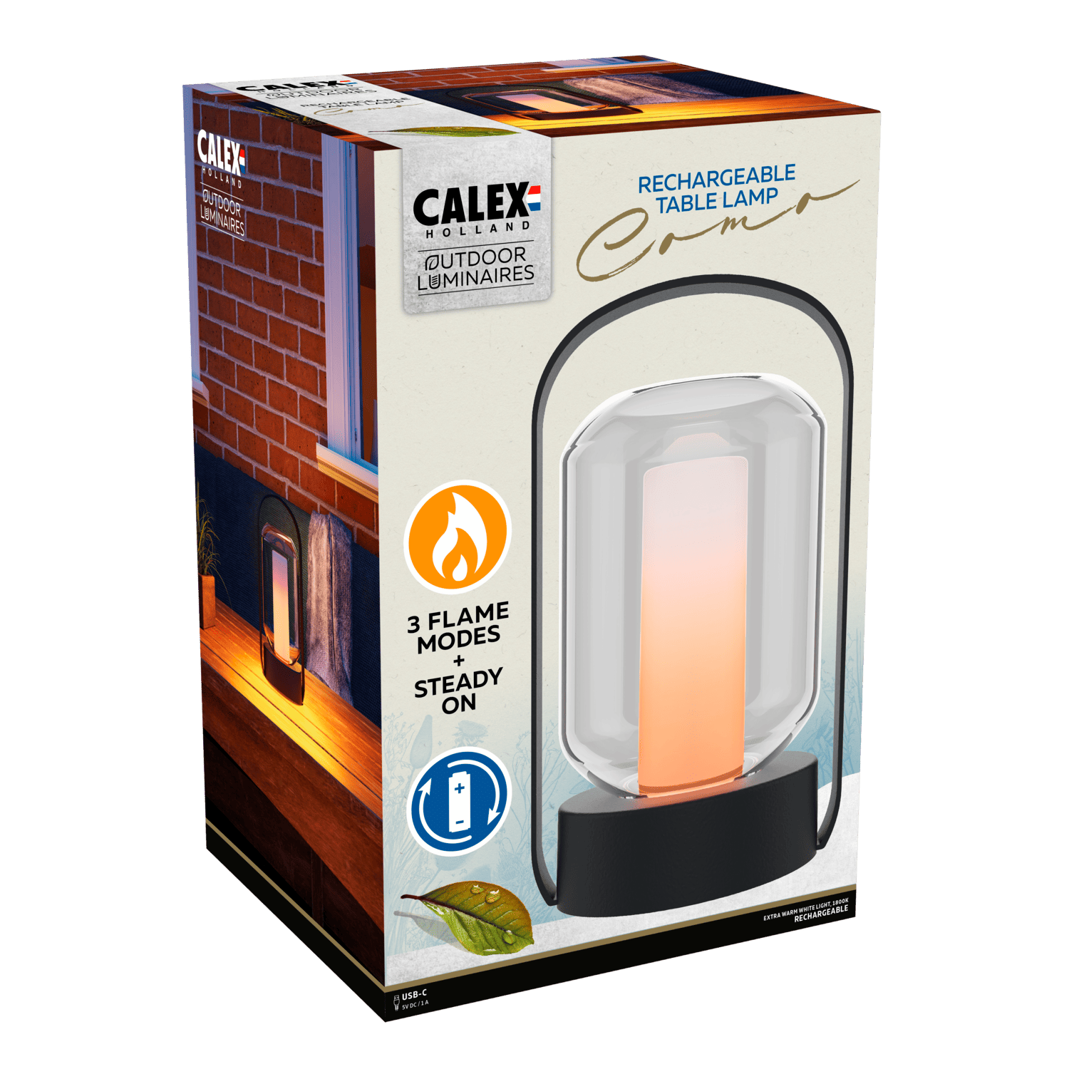 calex-como-lanterne-de-table-effet-flamme-noir image 3