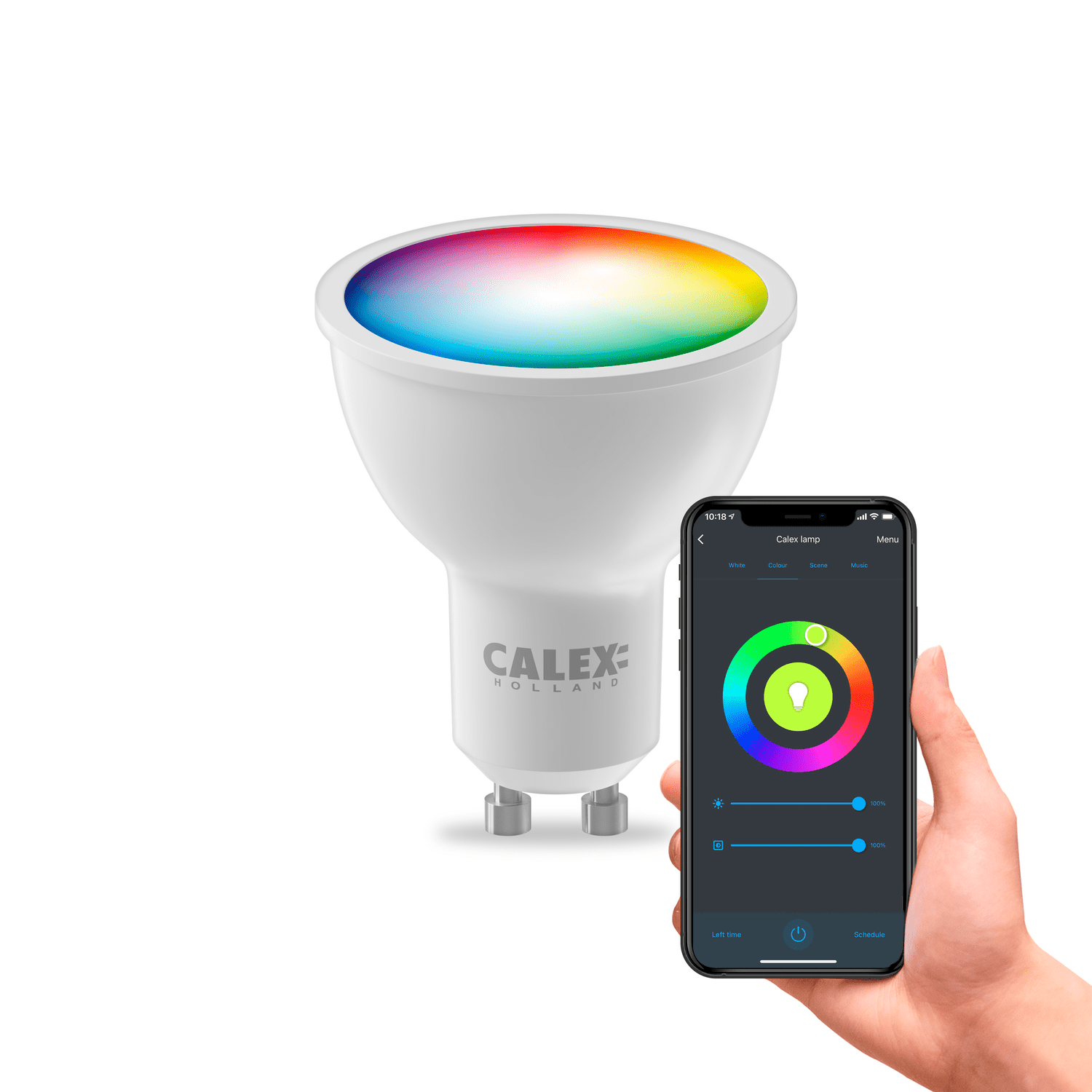 calex-smart-spot-led-gu10-r-flecteur-rgb-blanc-chaud-5w image 2