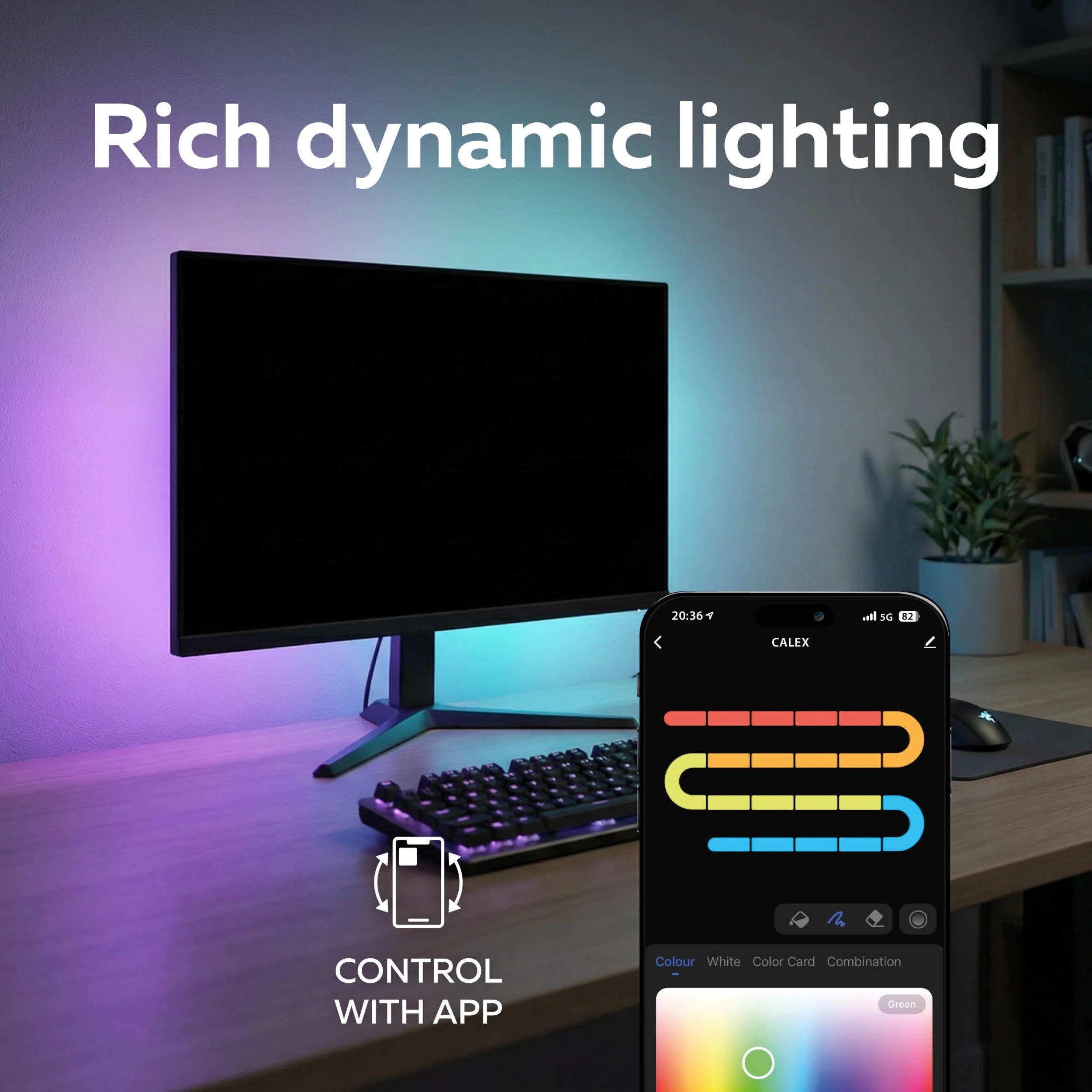 calex-smart-bande-led-moniteur-110cm-rgbic image 5