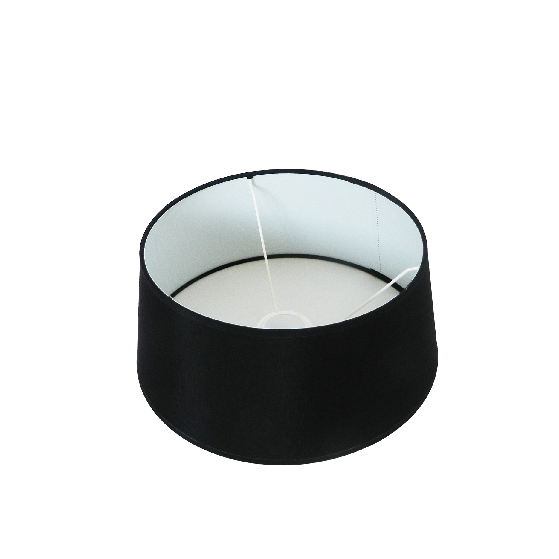 aluminor-petit-abat-jour-noir-abat-jour-rond-tissu-e27 image 1