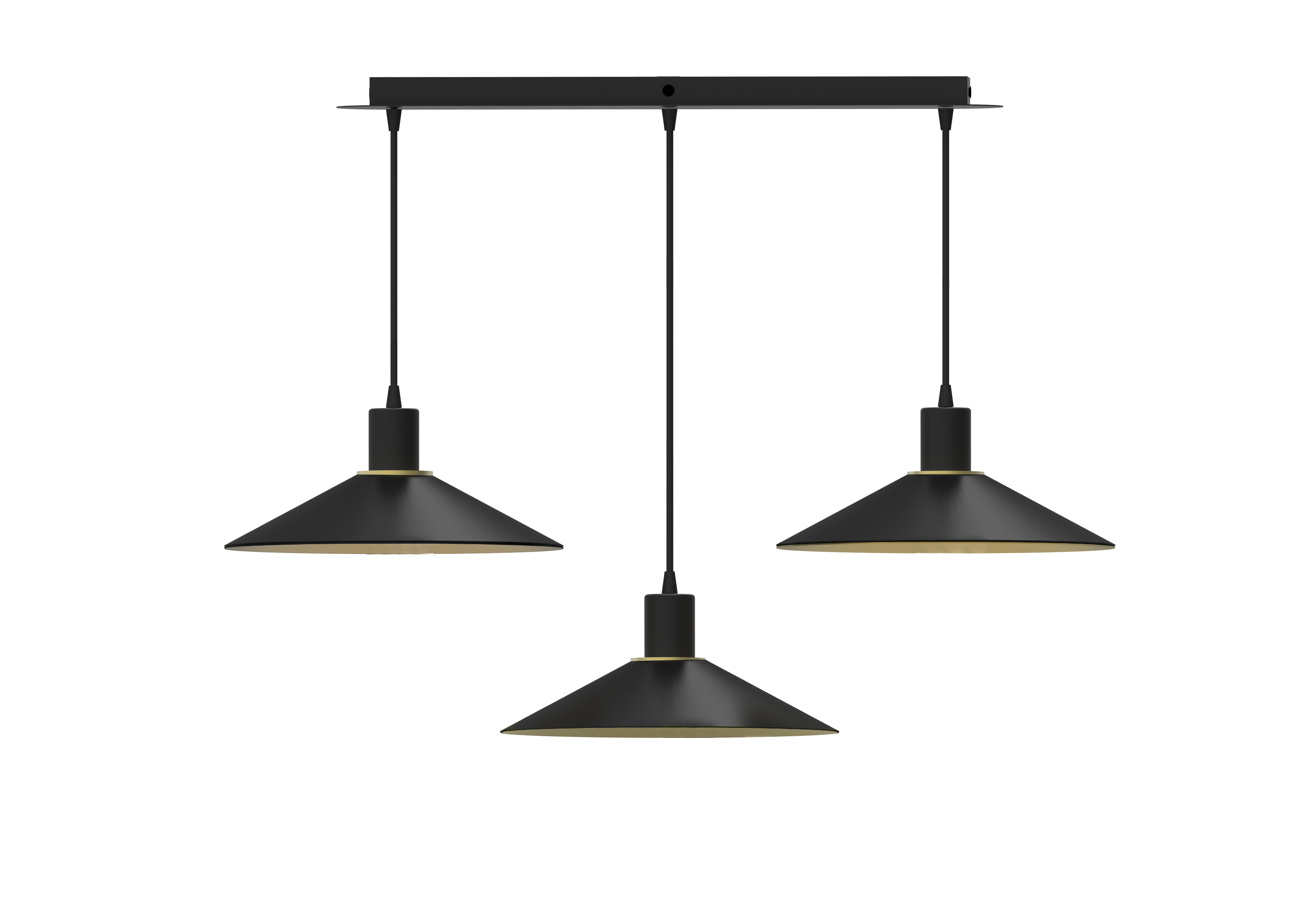 aluminor-zinga-s3-suspension-laiton-et-acier-3-lumi-res image 1