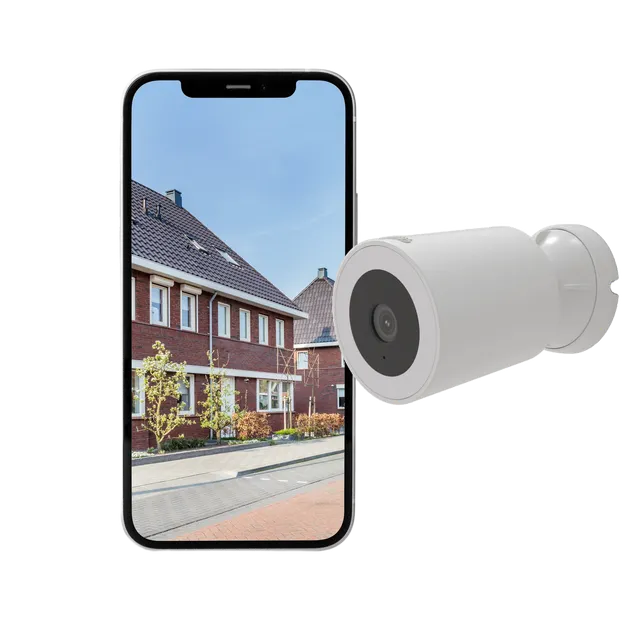 calex-smart-cam-ra-ext-rieure-2k-blanc-projecteur image 1