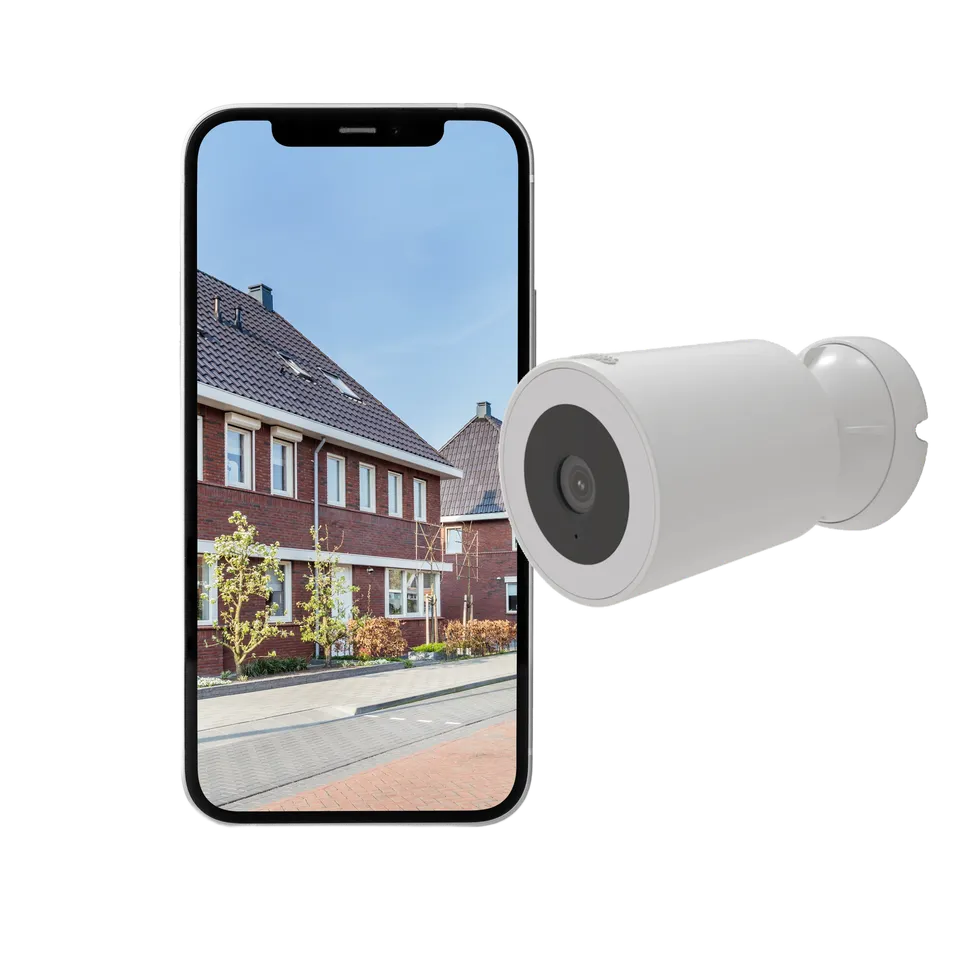 calex-smart-cam-ra-ext-rieure-2k-blanc-projecteur image 1