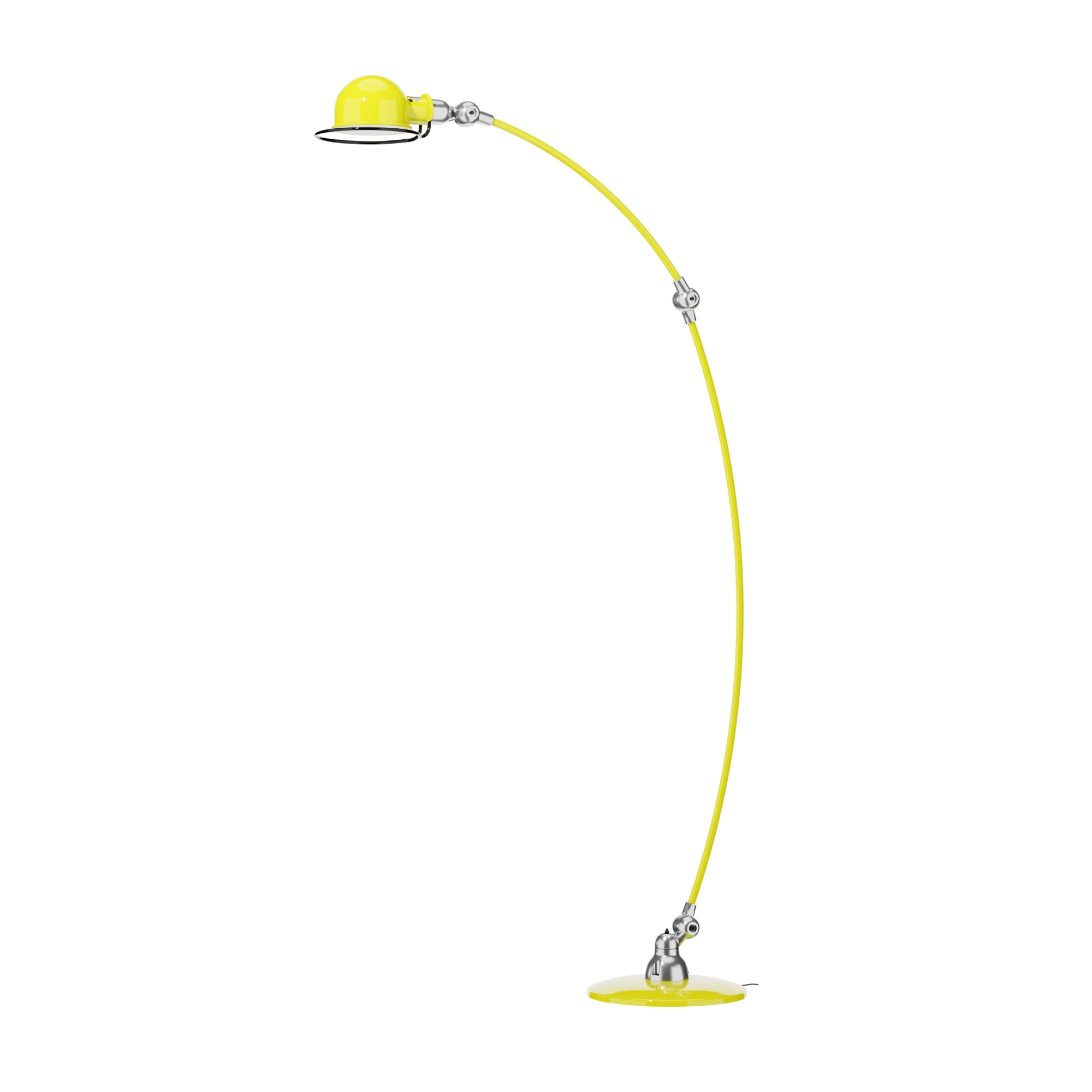 jield-loft-c1260-lampadaire-2-bras-courbes-jaune-soufre image 2