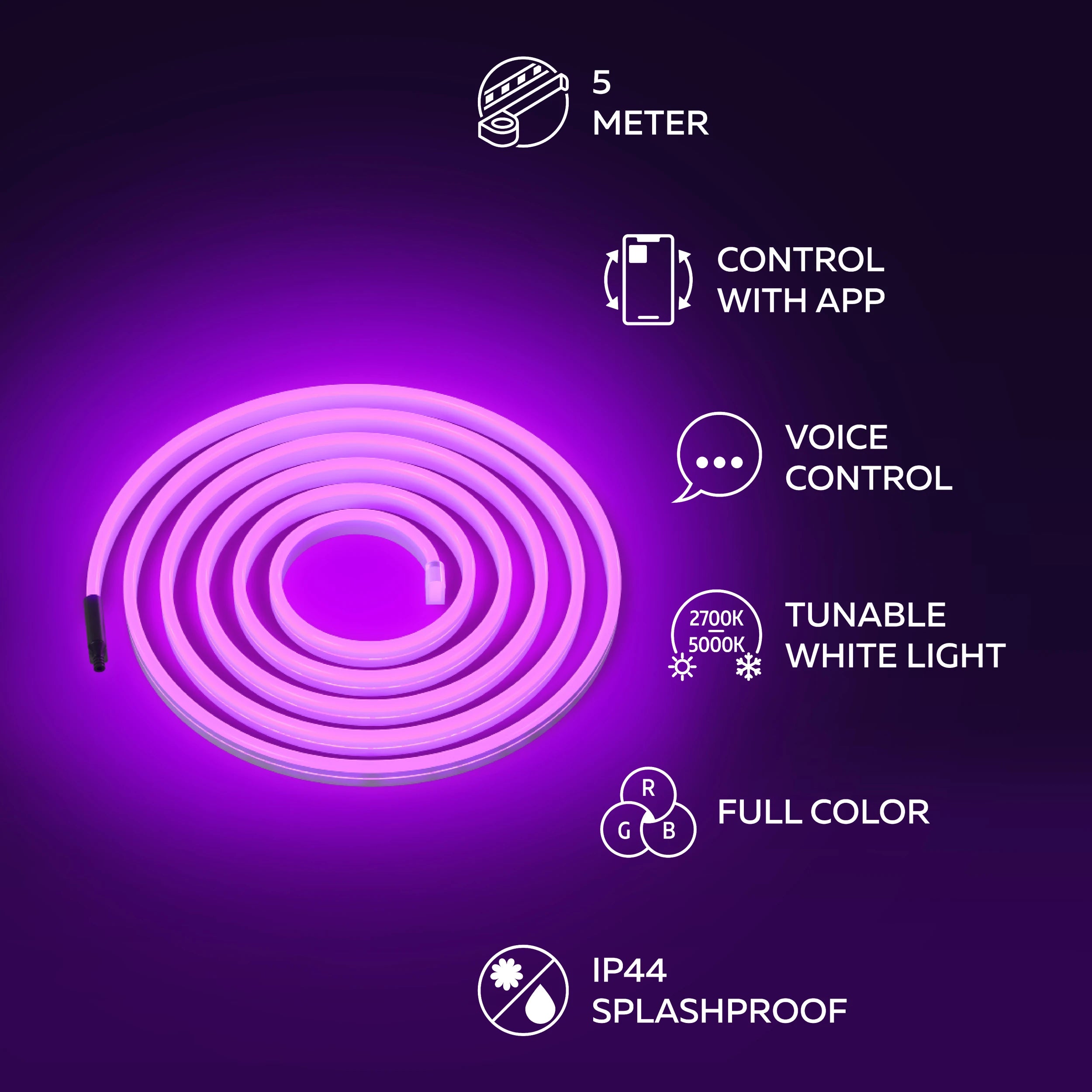 calex-smart-n-on-led-ext-rieur-intelligent-5-m-rgb-cct image 2
