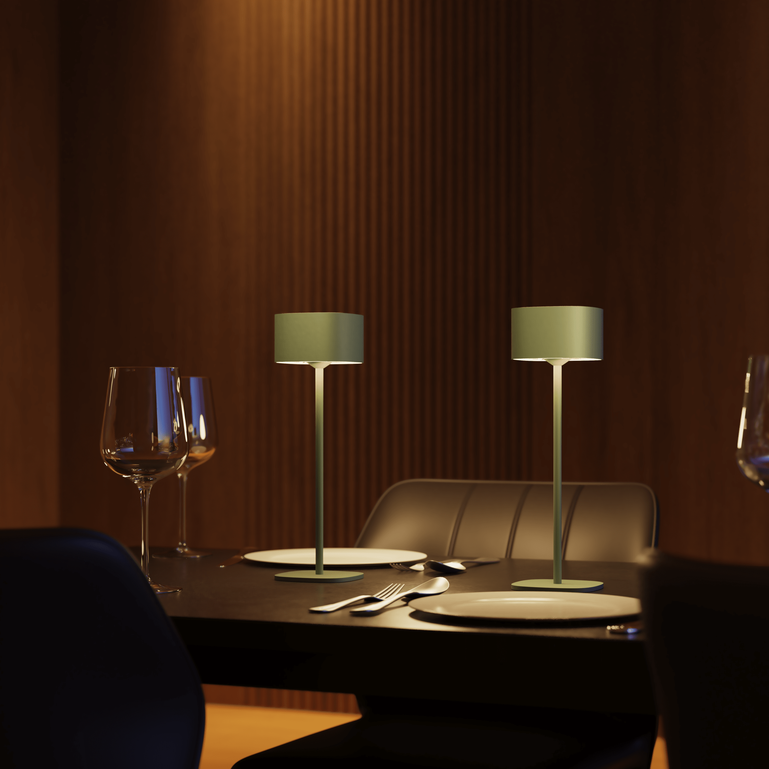 calex-serino-lampe-de-table-sans-fil-piles-vert image 4