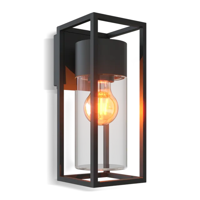 calex-applique-led-genoa-e27-noir-ip44 image 1