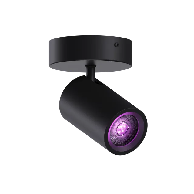 calex-smart-plafonnier-spot-1-lumi-re-noir-rvb-blanc-r-glable image 1