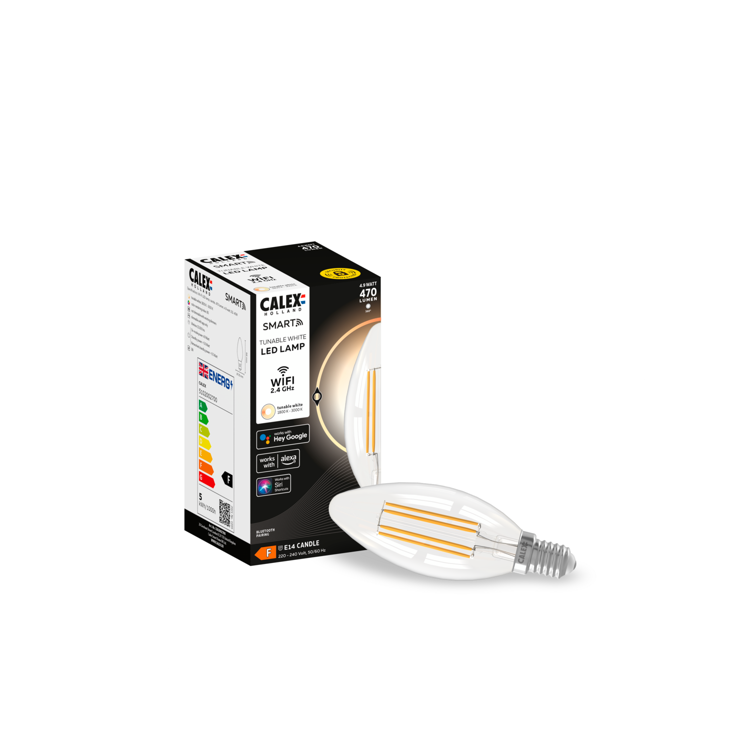 calex-smart-lampe-led-filament-e14-b35-claire-4-9w-dimmable image 3