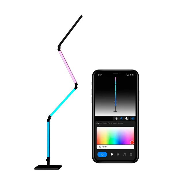 calex-halo-lampadaire-pliable-smart-rgbic-cct image 1