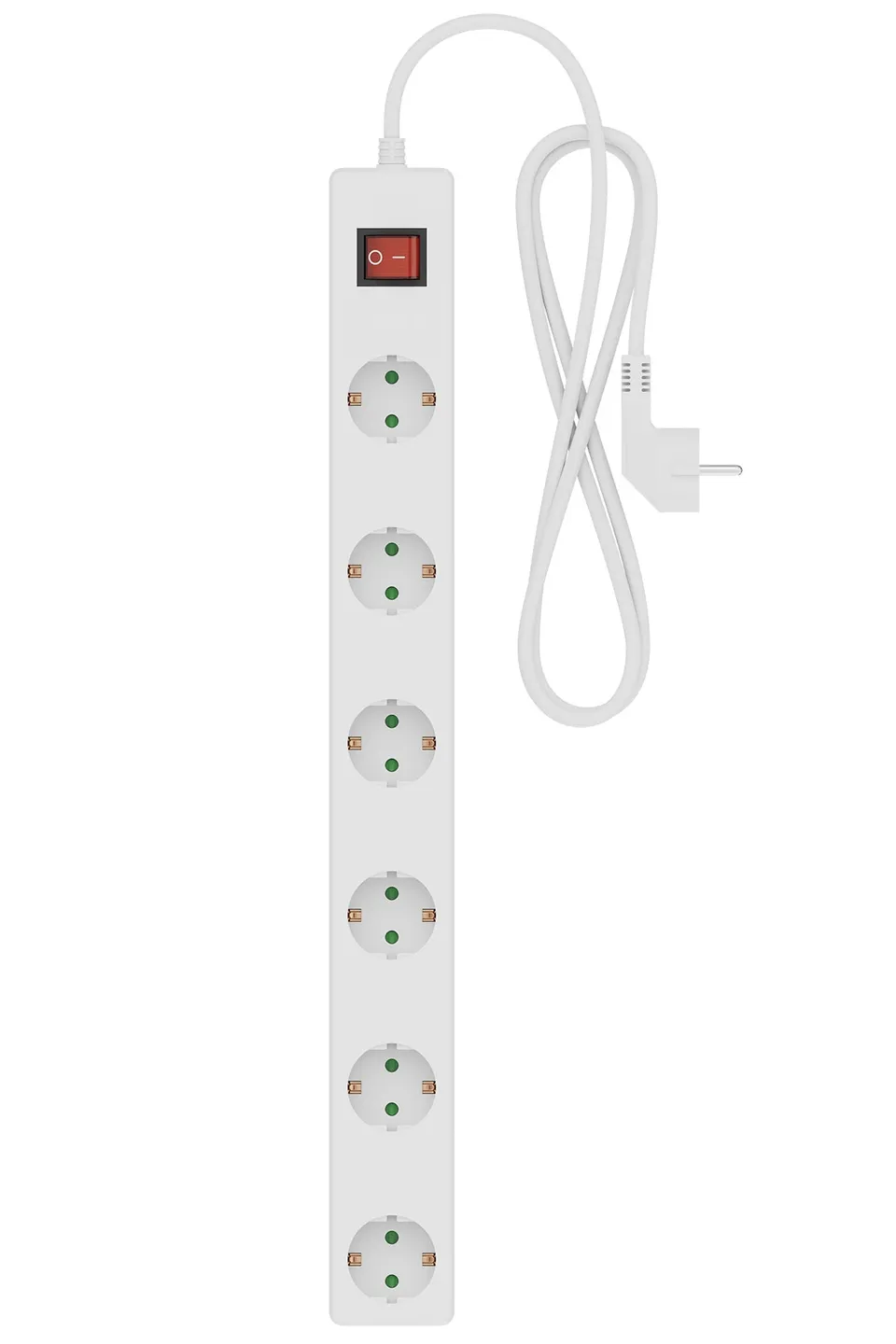 calex-socle-multiprise-6-voies-avec-interrupteur-blanc-1-4m image 1