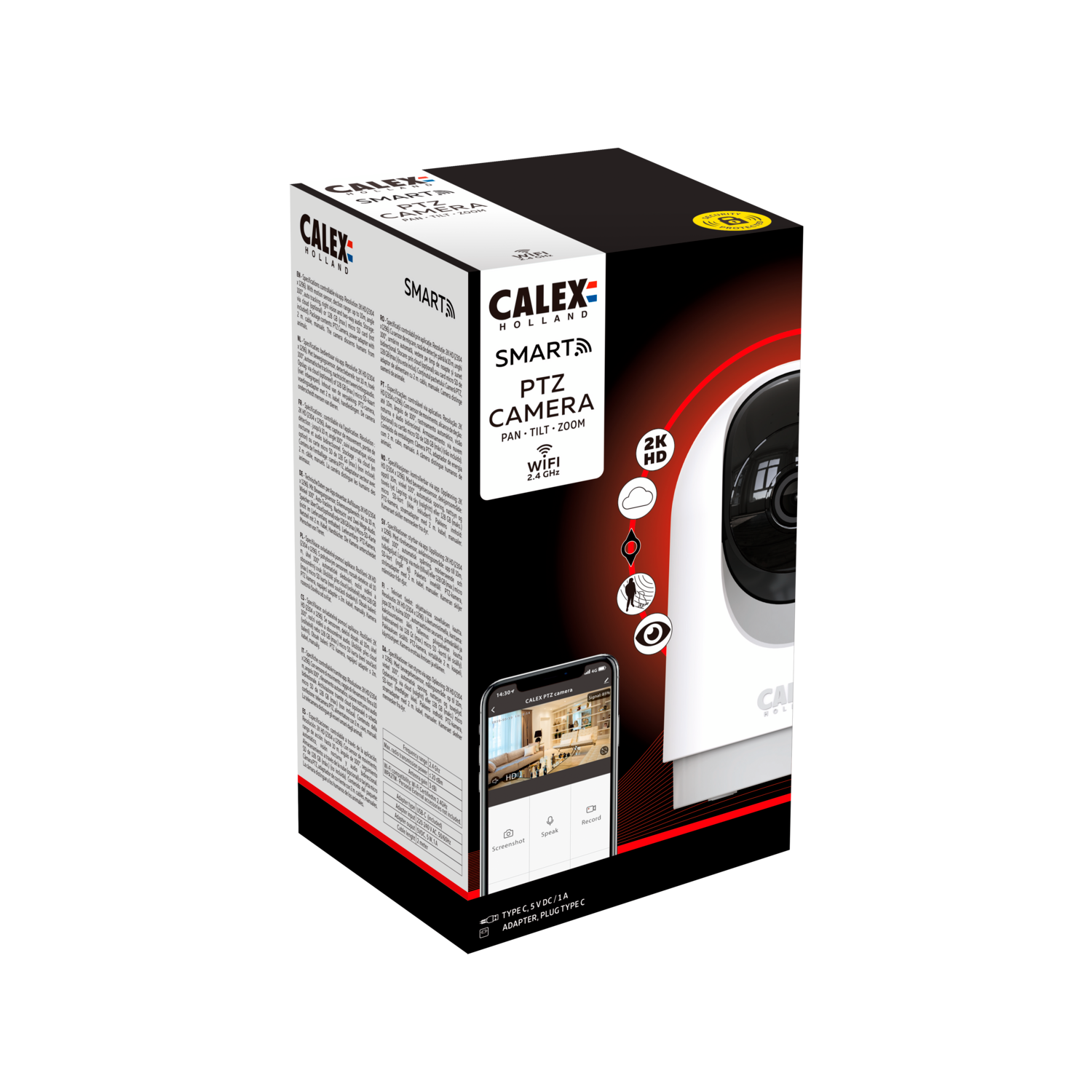 calex-smart-cam-ra-ptz-avec-prise-bs-et-adaptateur-usb image 2
