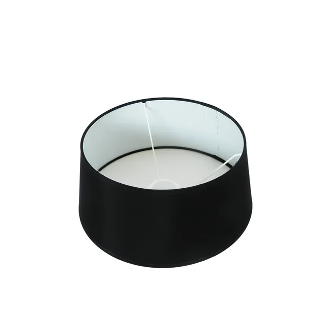 aluminor-petit-abat-jour-noir-abat-jour-rond-tissu-e27 image 1