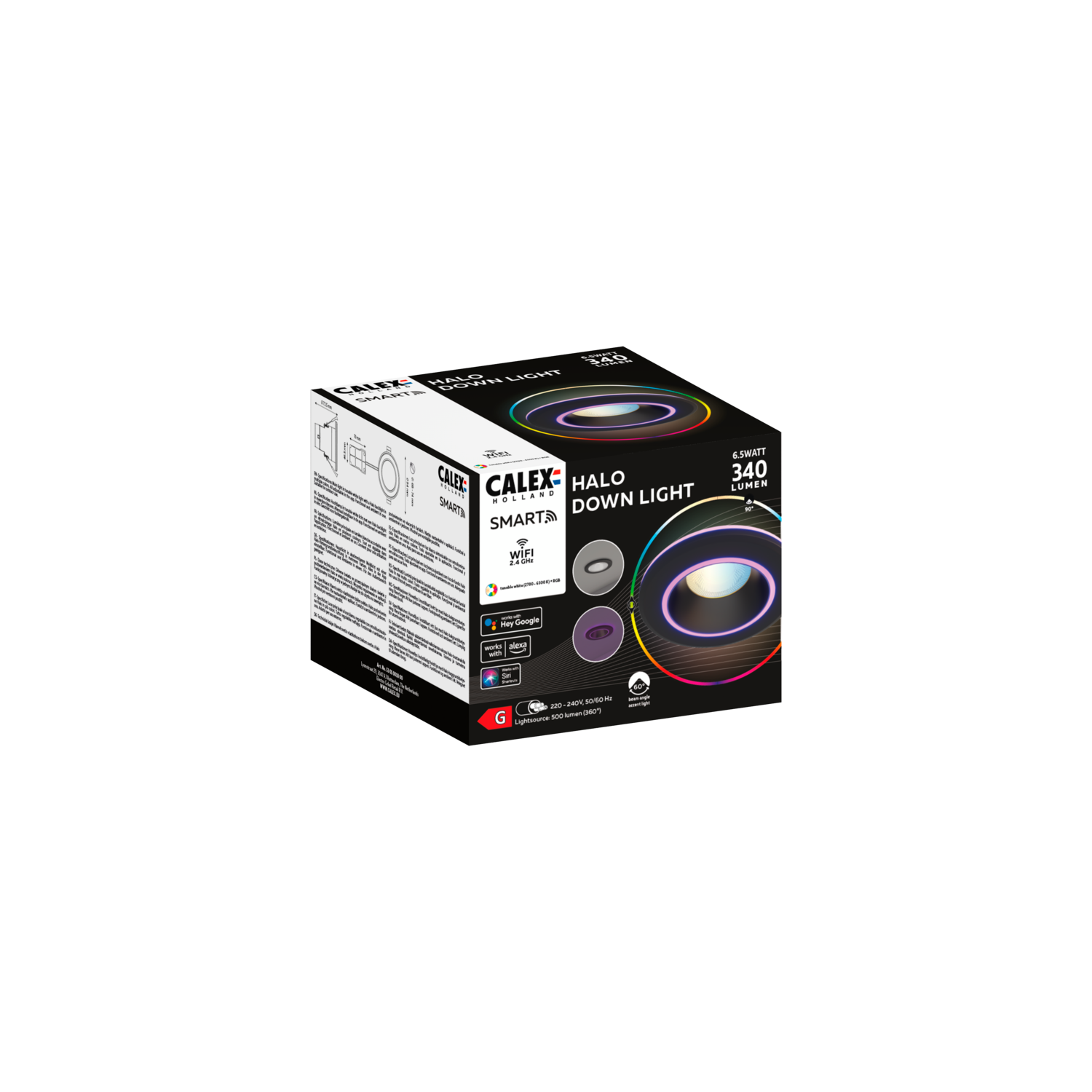 calex-smart-halo-downlight-noir-6-5w-ip44 image 4