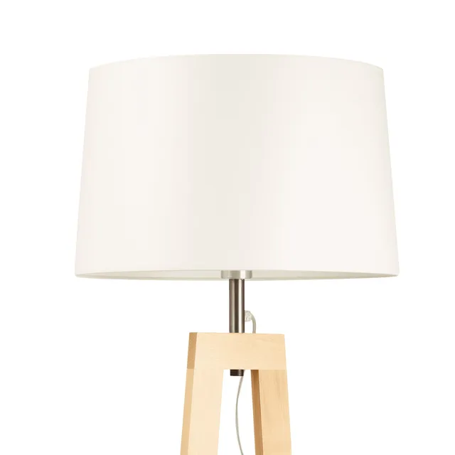 aluminor-abat-jour-tissu-blanc-45-cm-pour-lampadaire-sacha-ls-e27 image 1