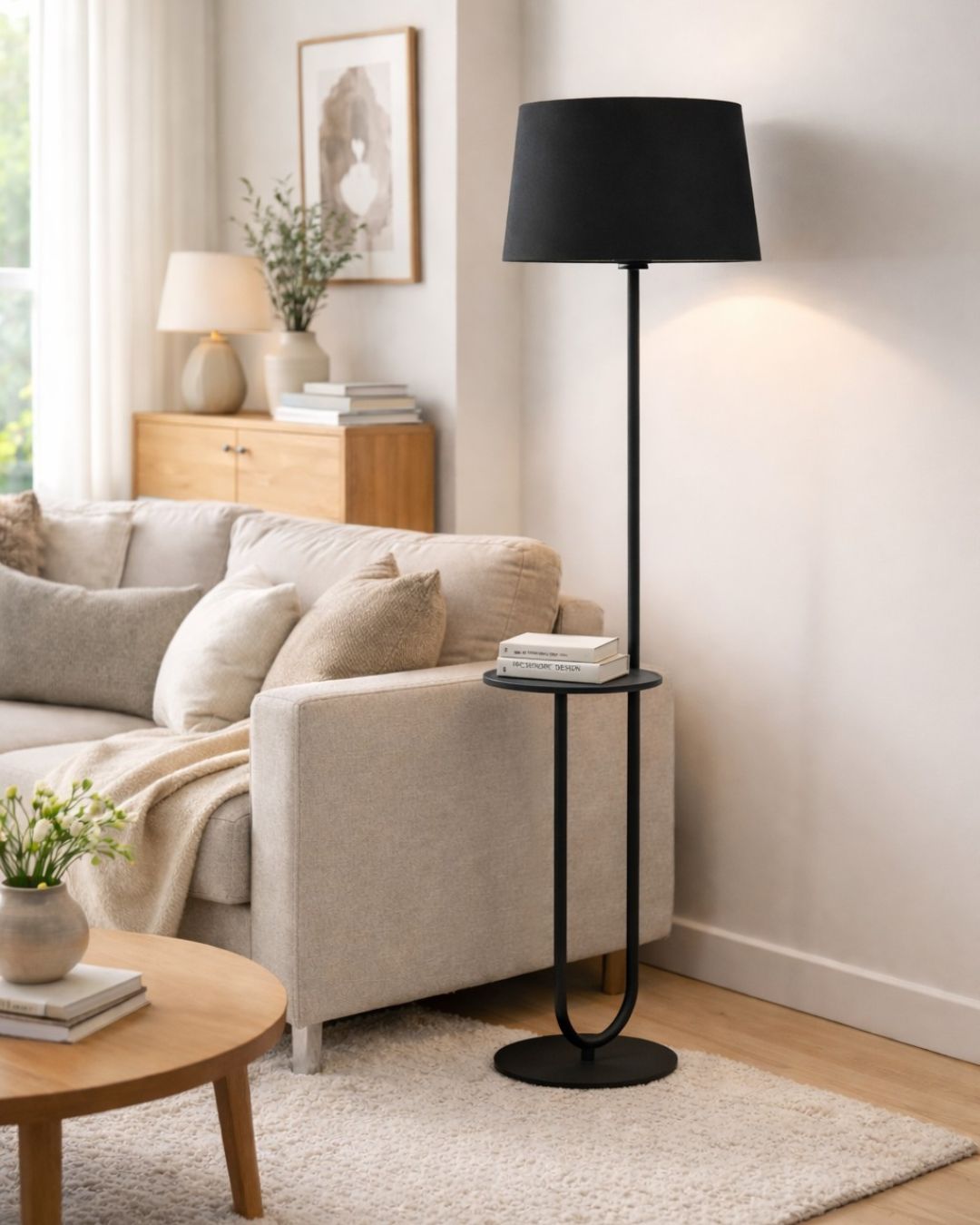 aluminor-duo-ls-lampadaire-tablette-noir image 6