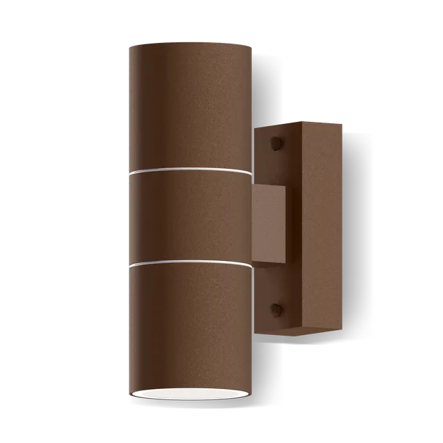calex-turin-applique-murale-up-down-2x-gu10-rouille-ip54 image 1