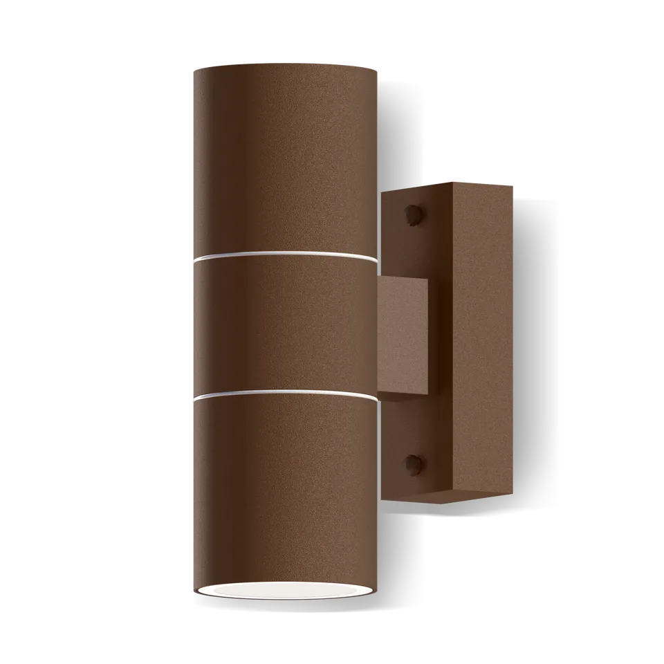 calex-turin-applique-murale-up-down-2x-gu10-rouille-ip54 image 1