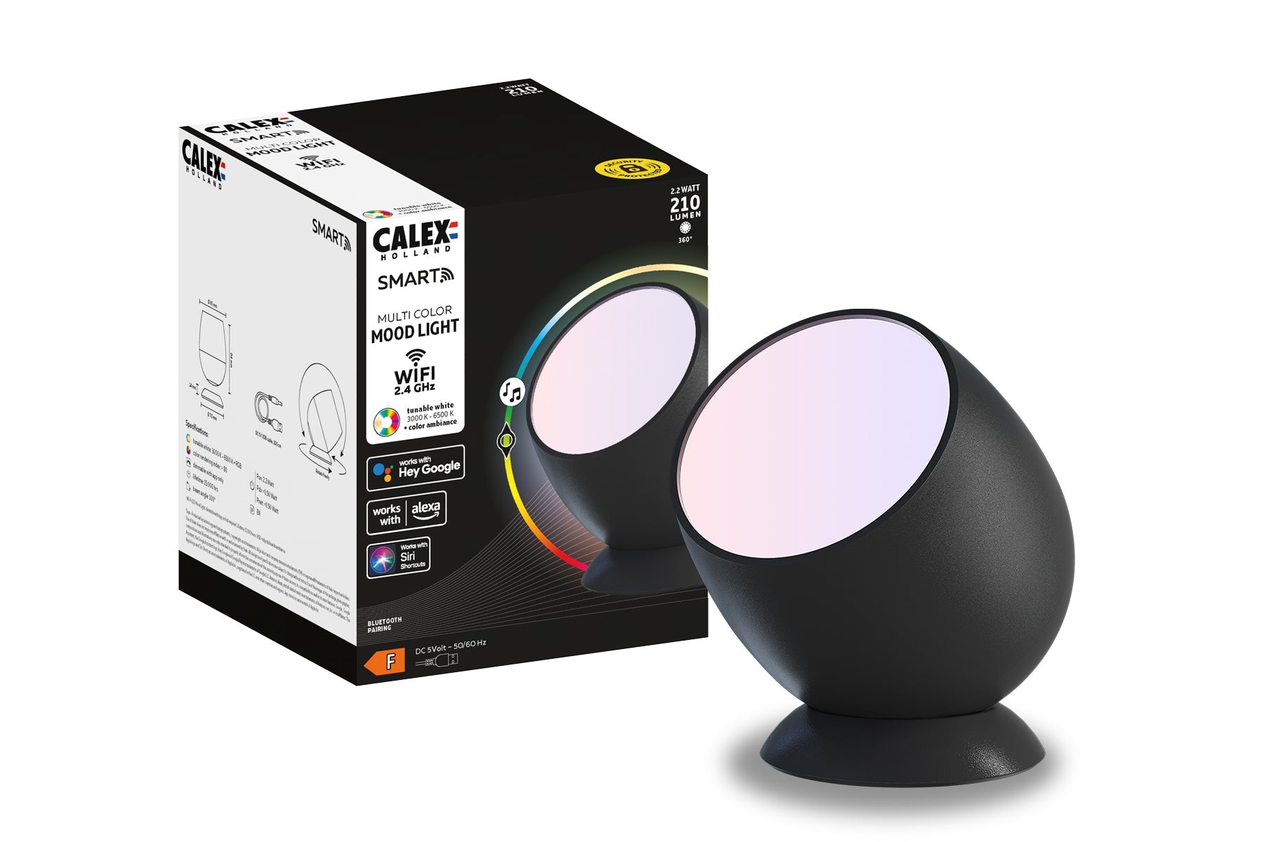 calex-smart-moodlight-rgb-cct-noir-poser image 1