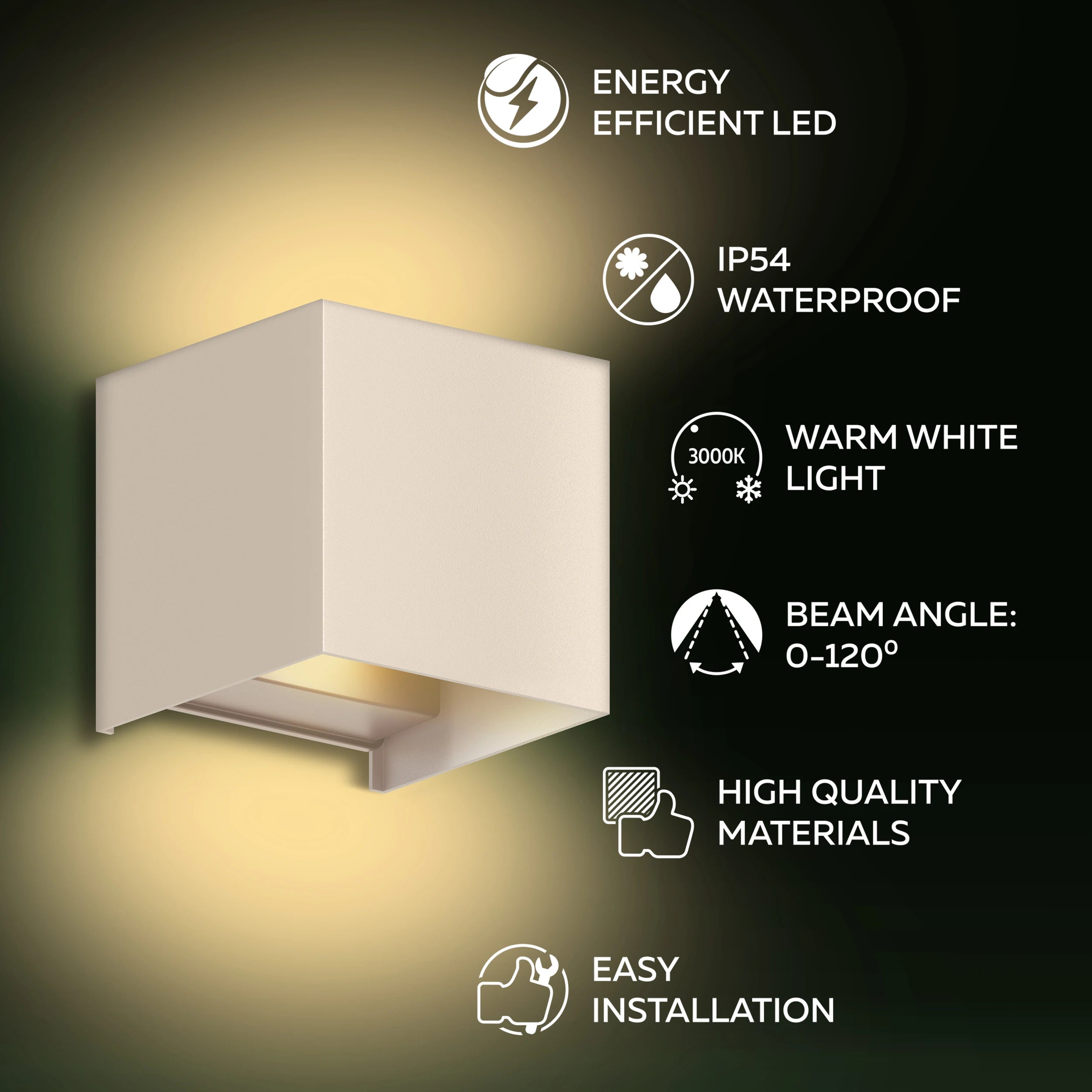 calex-bari-applique-murale-up-down-led-sable-7w-3000k image 2