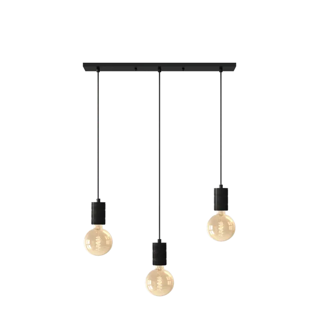 calex-suspension-r-tro-3x-e27-noir-10x70cm image 1
