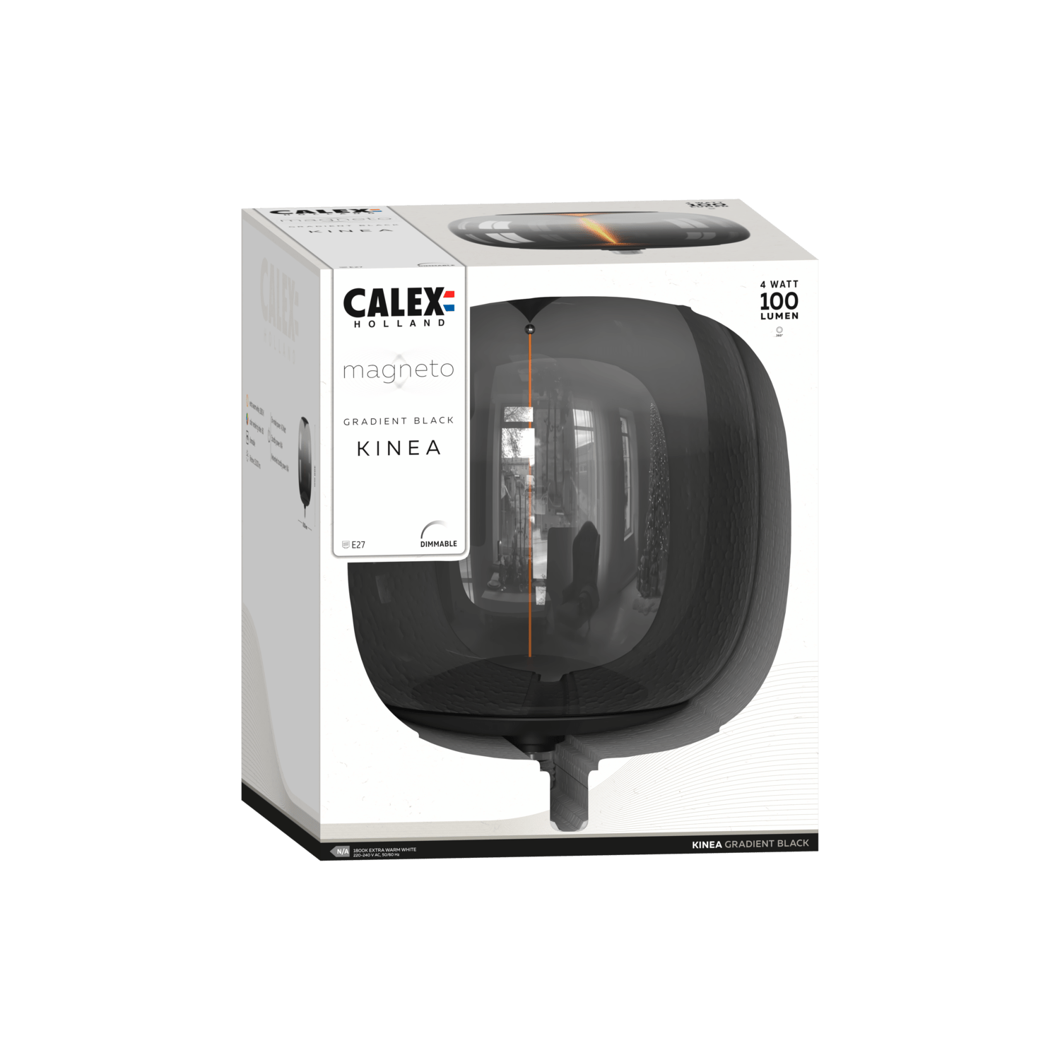 calex-magneto-kinea-e27-ampoule-d-co-noir-4w-variable image 3