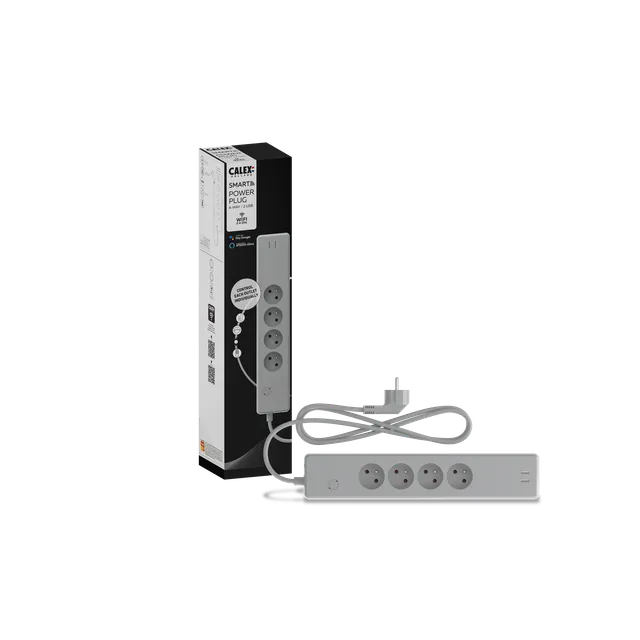 calex-smart-multiprise-be-fr-6-appareils-2-usb-a-1-8-m image 1