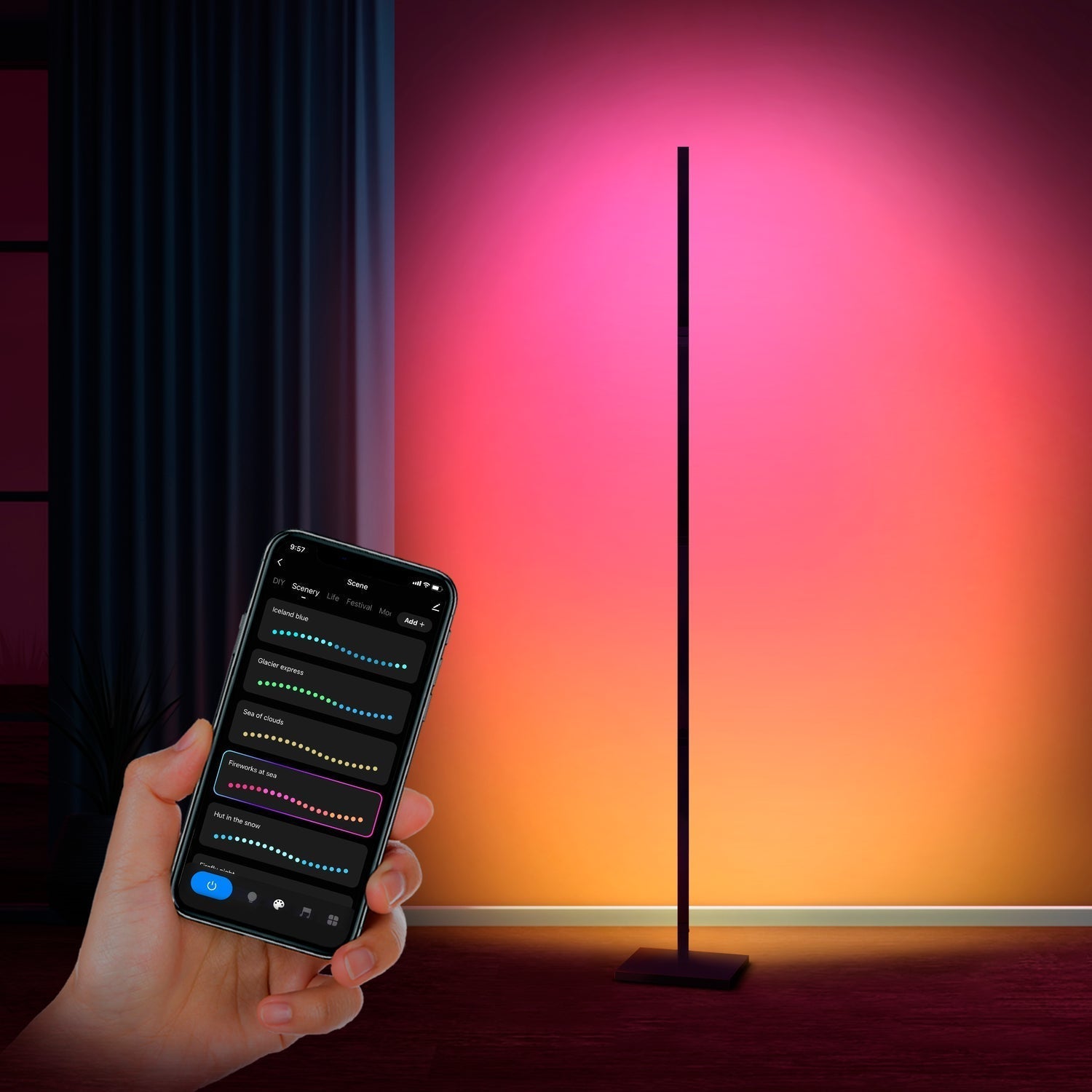 calex-halo-lampadaire-pliable-smart-rgbic-cct image 4