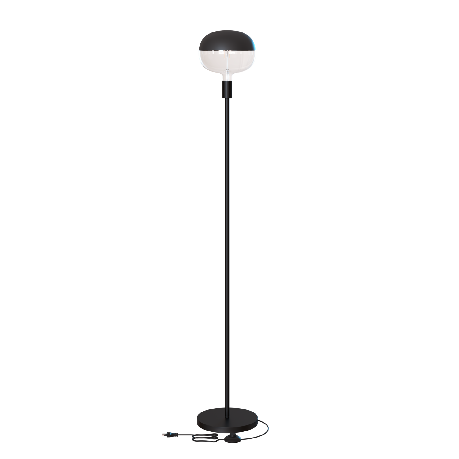 calex-lampadaire-1l-large-e27-noir-lampe-de-sol-avec-interrupteur image 2