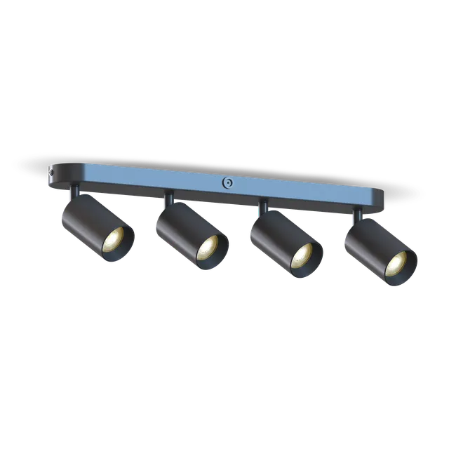 calex-spot-plafonnier-ovale-4x-gu10-noir-or image 1