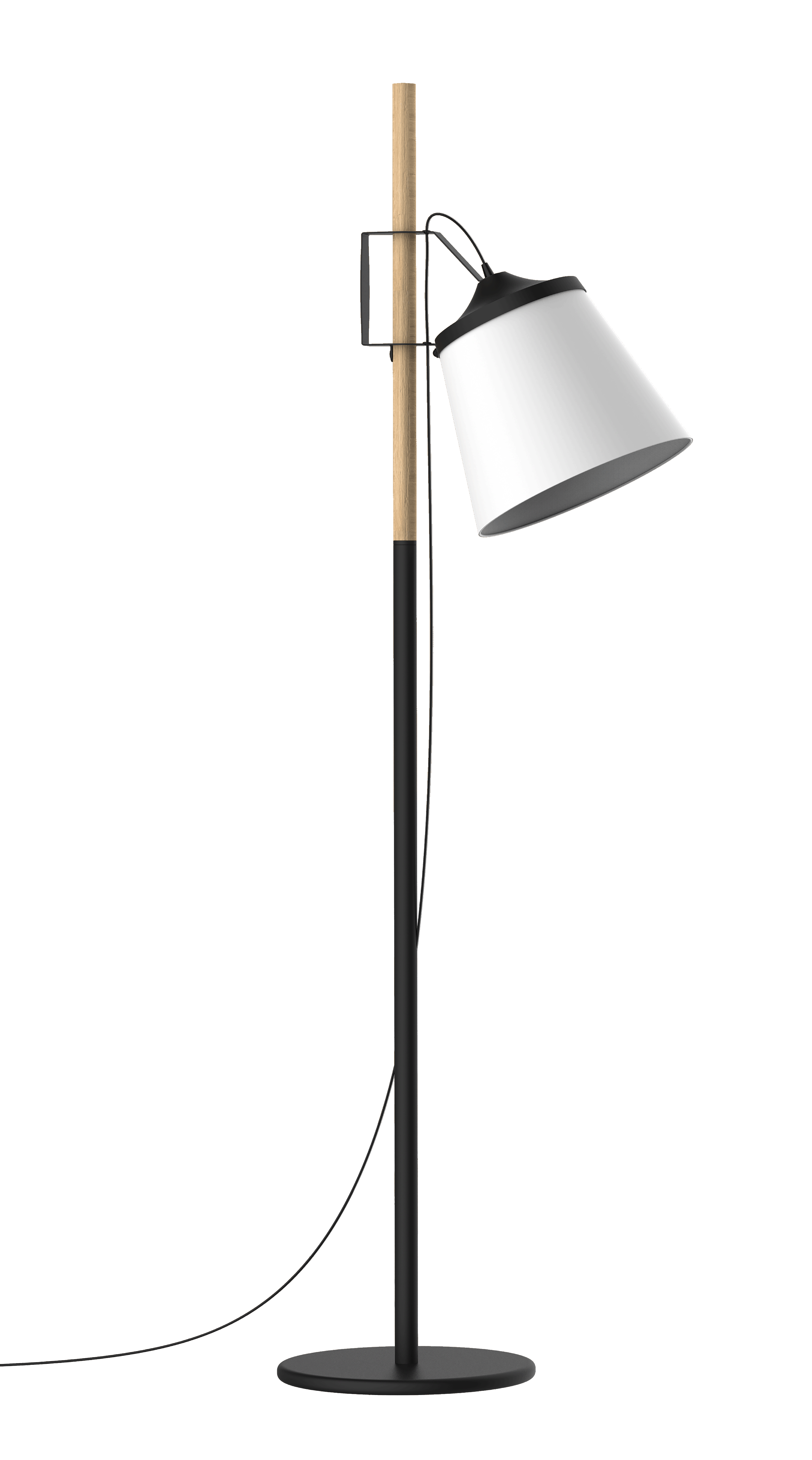 aluminor-woody-ls-lampadaire-bois-m-tal-r-flecteur-tissu-inclin image 1