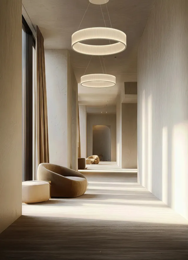 dcw-ditions-ronde-pendant-80-suspension-ruban-blanc-led image 1