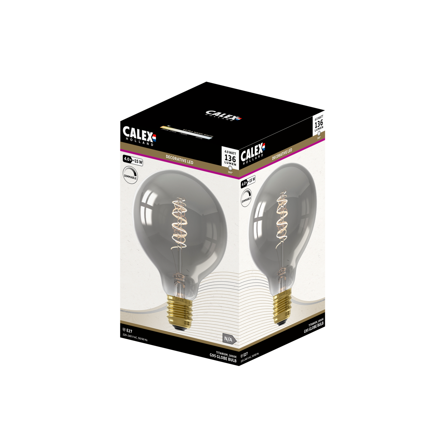 calex-ampoule-led-filament-spiral-e27-g95-titane-dimmable image 2