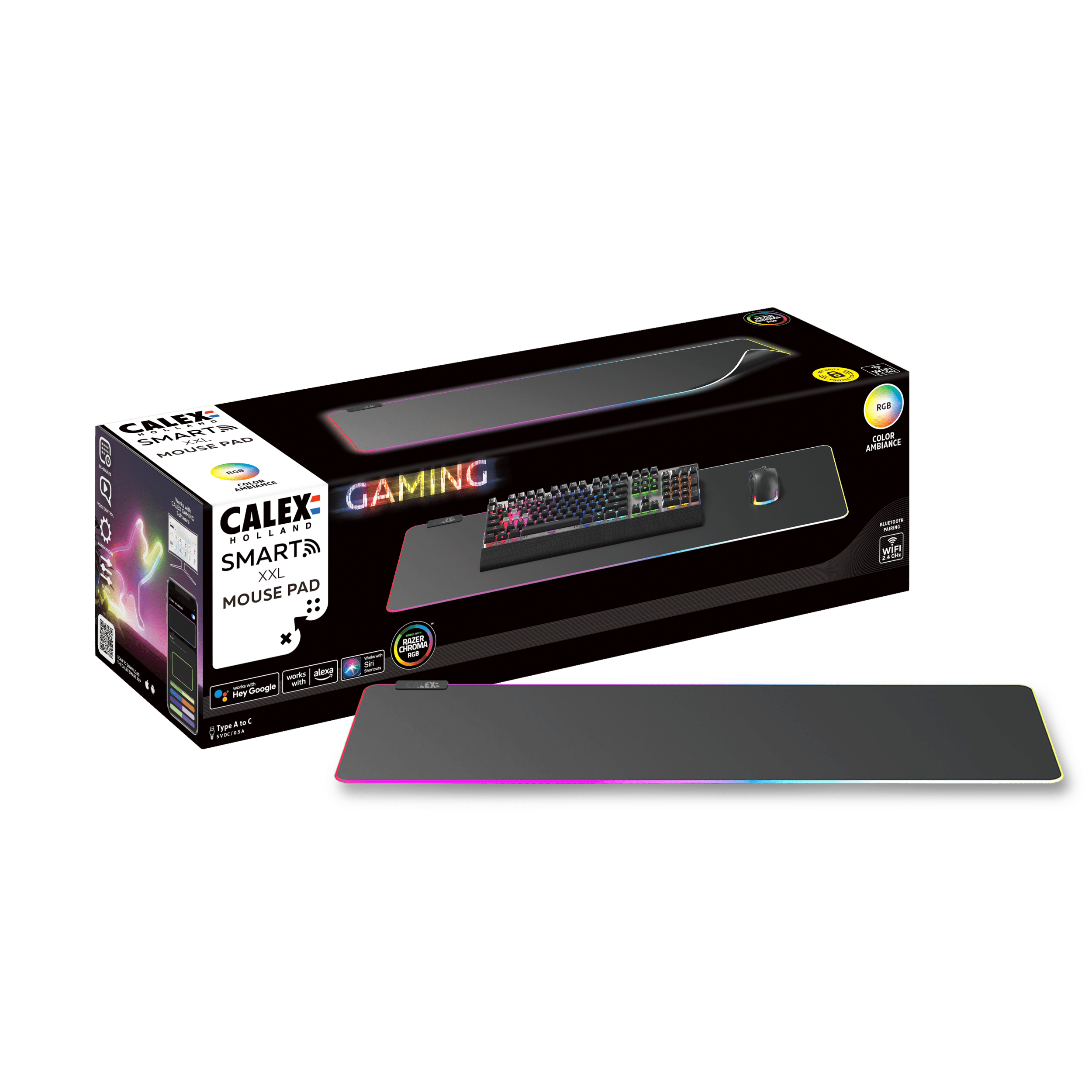 calex-tapis-de-souris-gaming-xxl-90x30cm-rgb-razer-chroma image 1