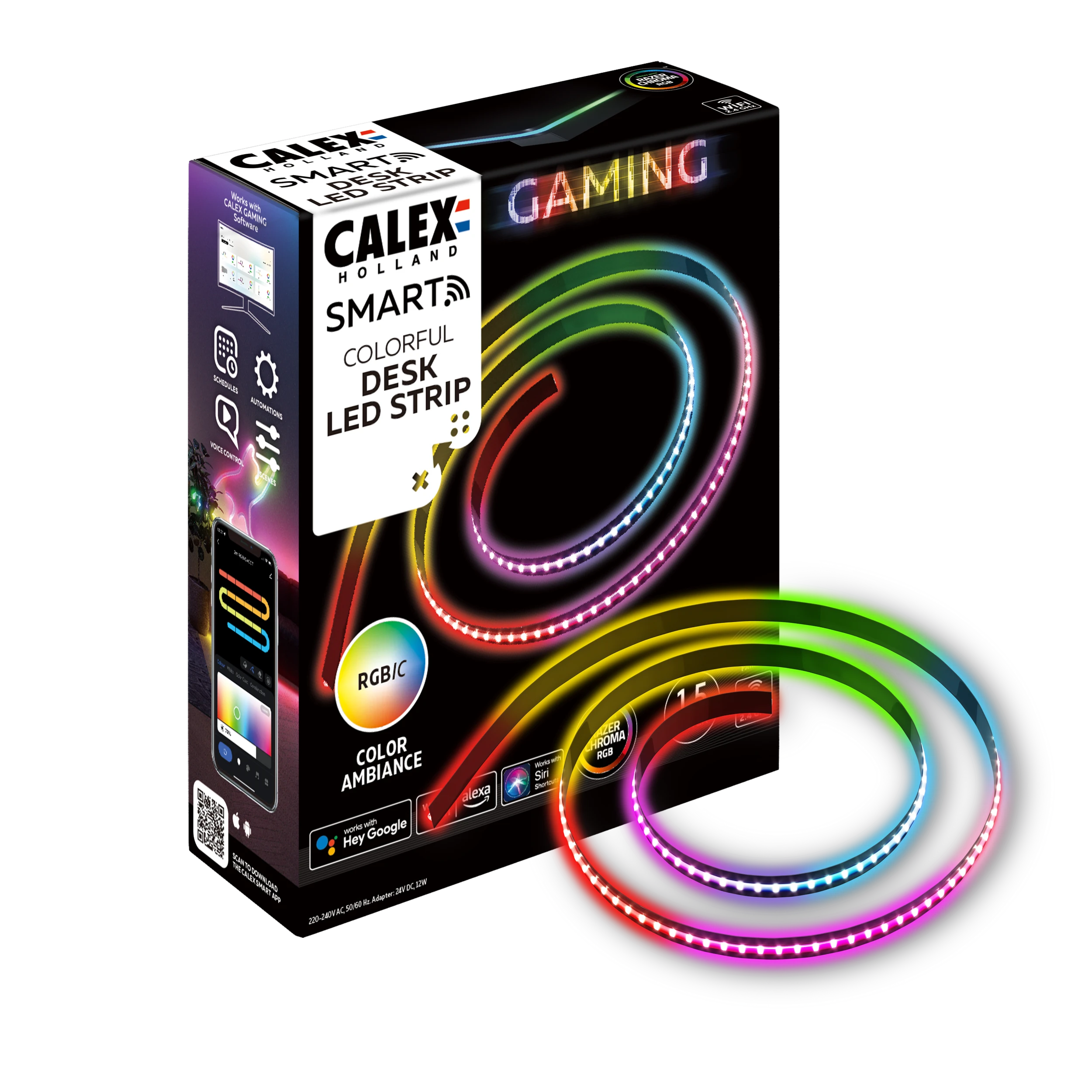 calex-smart-bande-led-de-bureau-150-cm-rgbic image 1