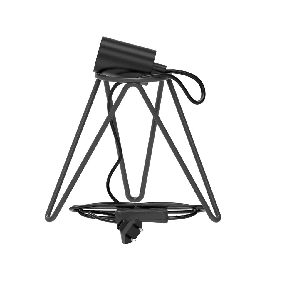 calex-socle-lampe-de-table-tripod-e27-noir image 1