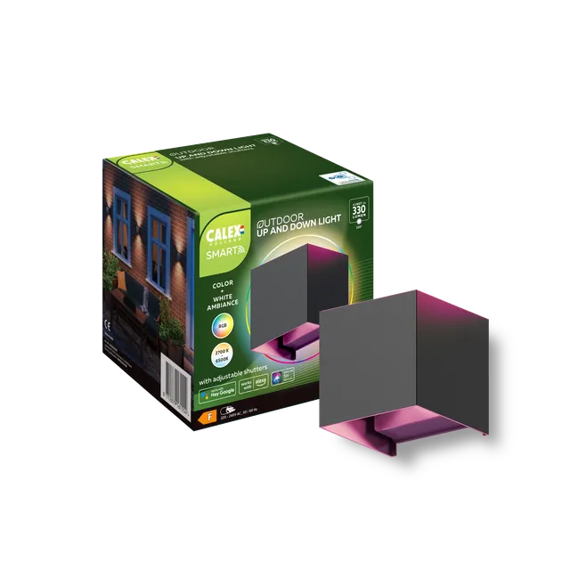 calex-smart-applique-murale-ext-rieure-led-rgb-cct-noire image 1