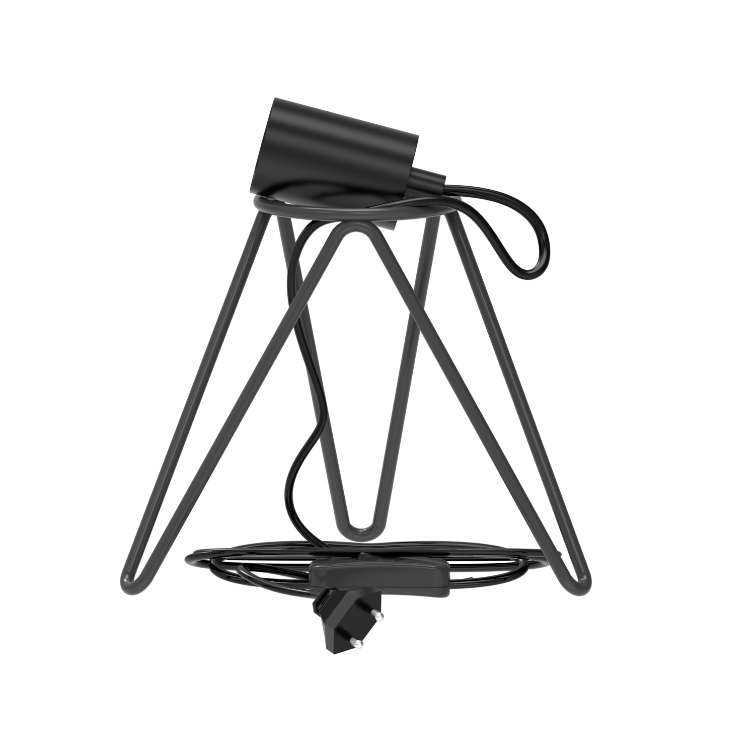 calex-socle-lampe-de-table-tripod-e27-noir image 1