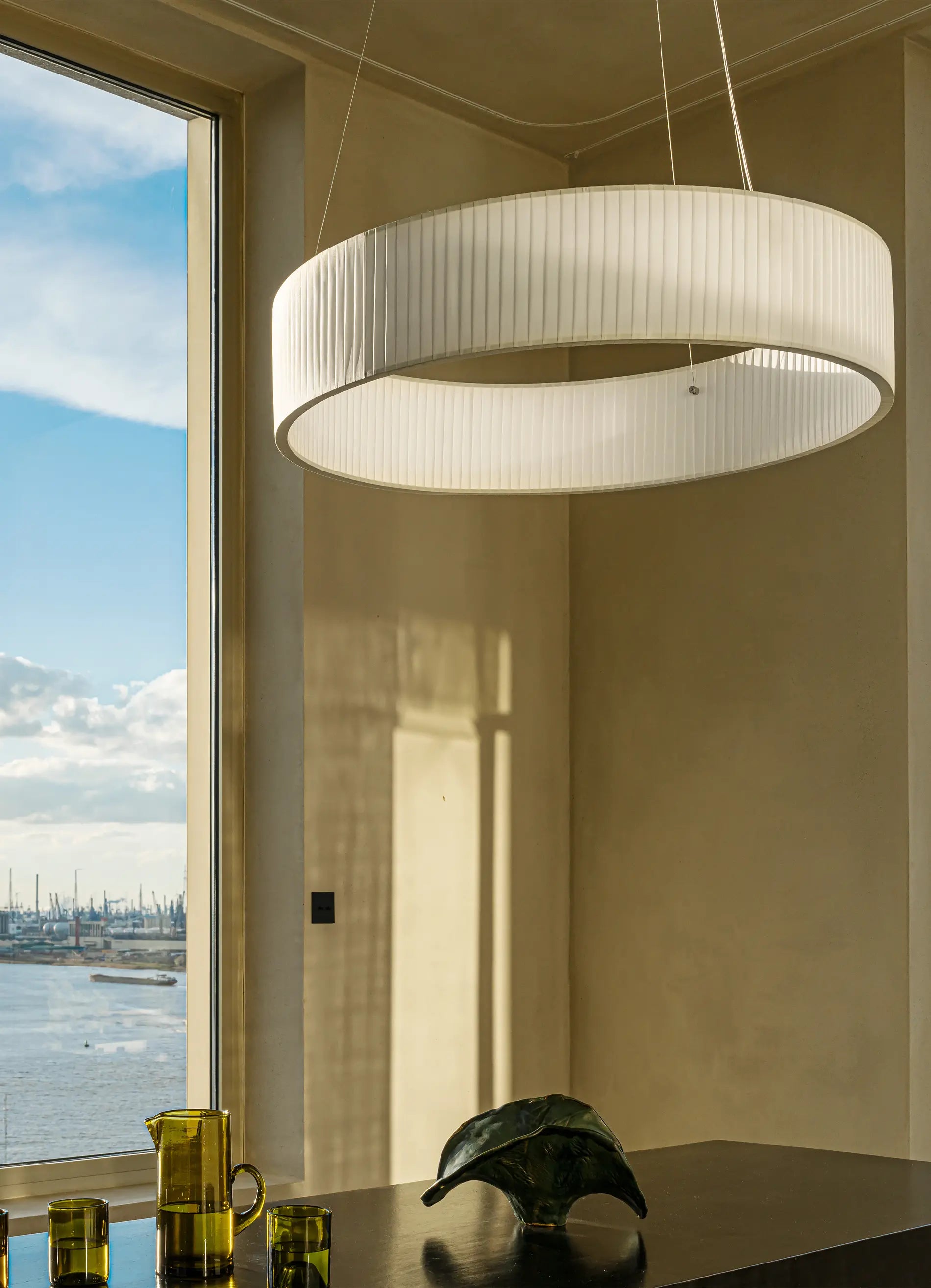 dcw-ditions-ronde-pendant-80-suspension-ruban-blanc-led image 2